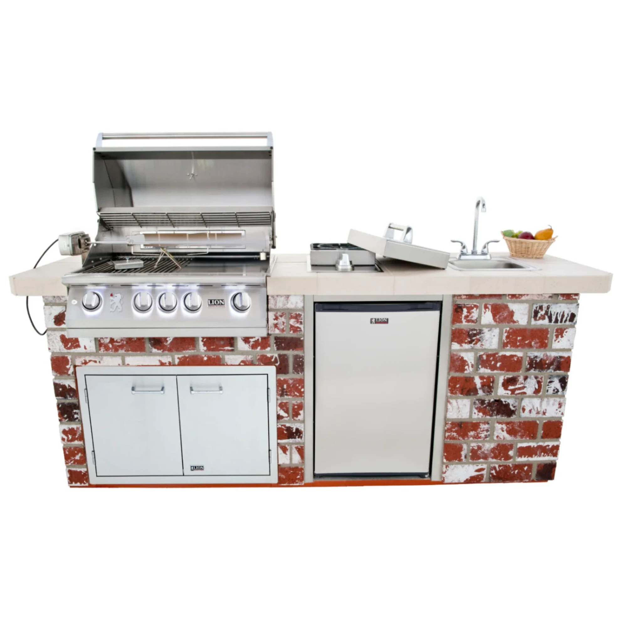 Lion Premium Grills Premium Q 36 3/4" x 96 1/2" in Stucco