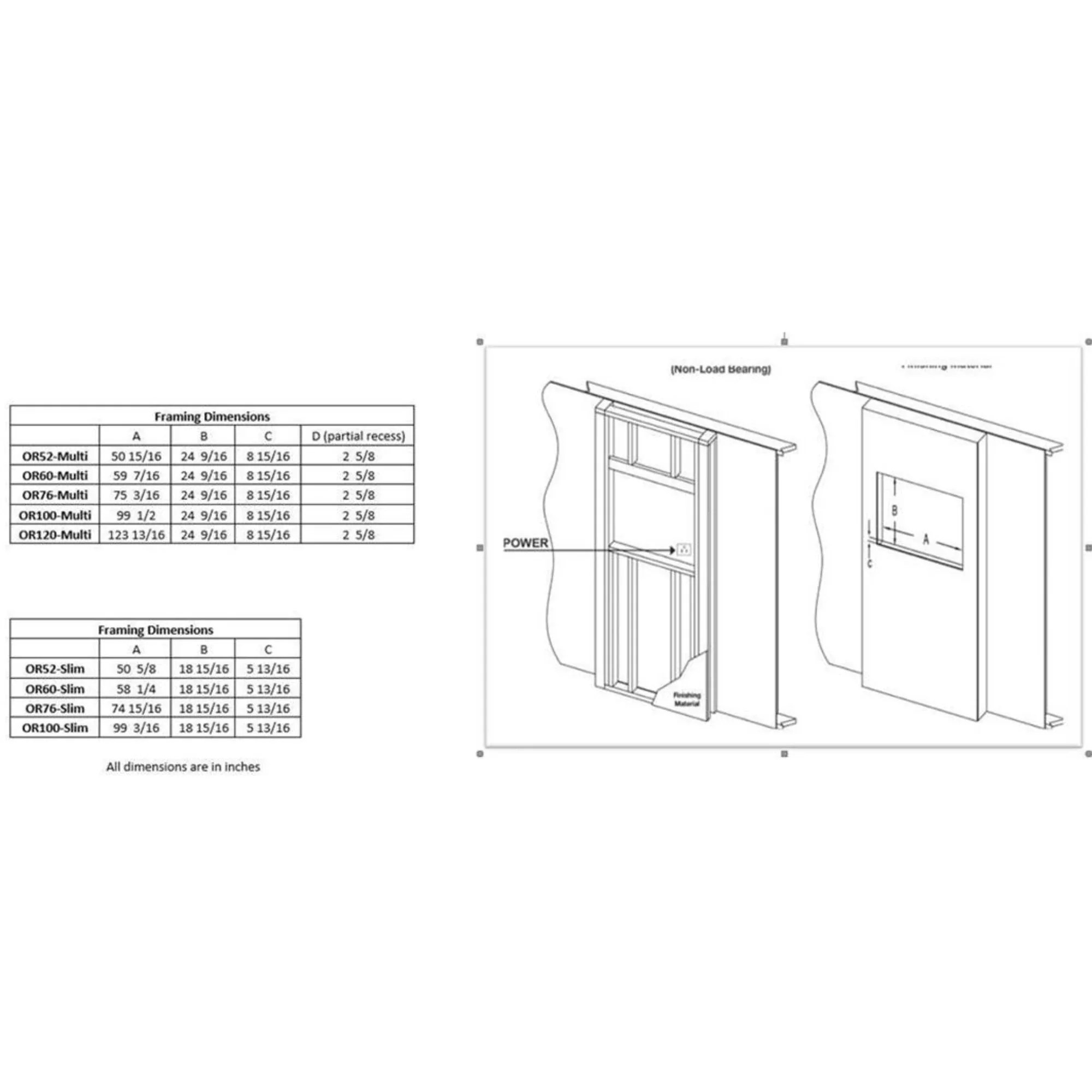 Modern Flames 60 Icnh Orion Slim HelioVision Linear Electric Fireplace - Image 4