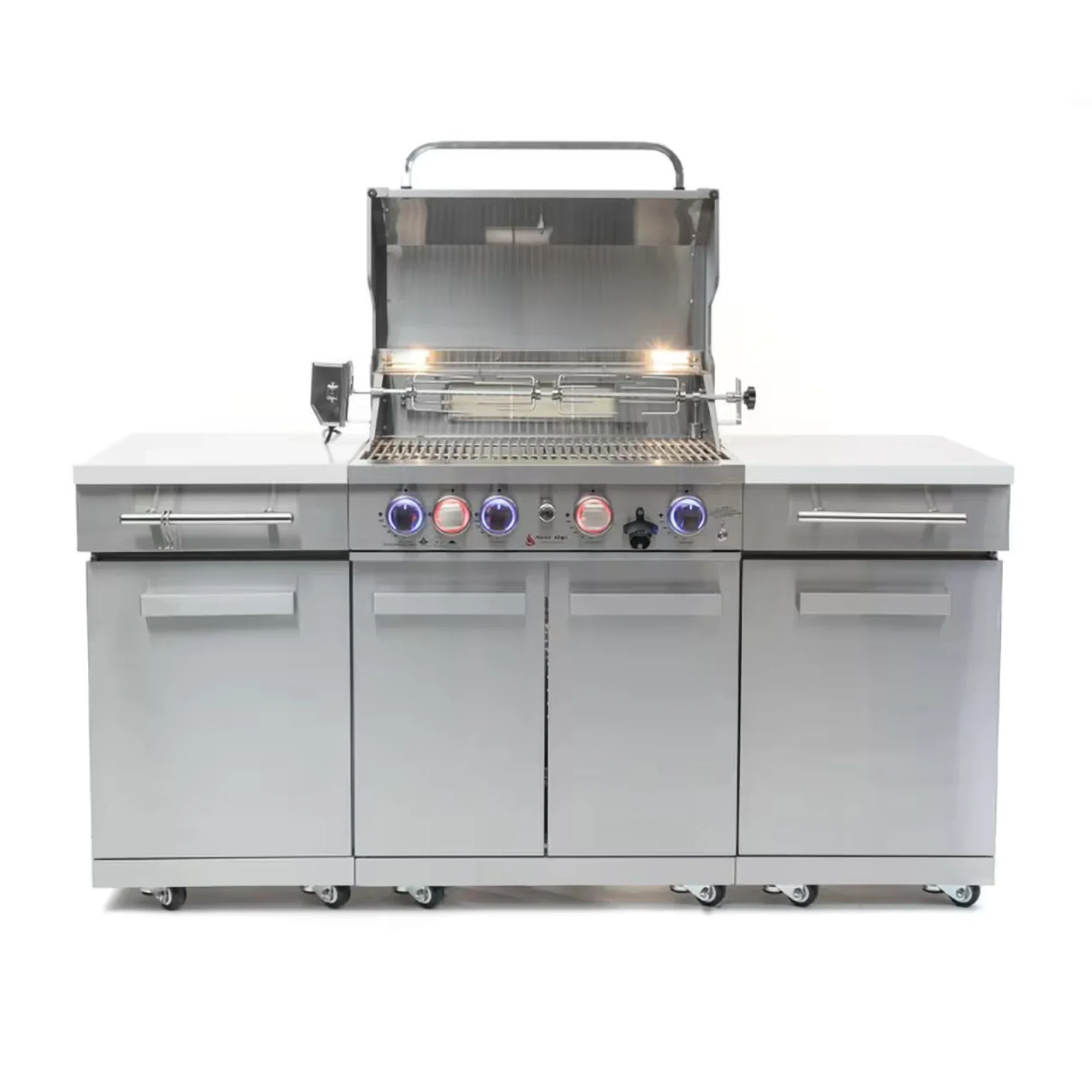 Mont Alpi MA-957RS 6 Ft Propane Outdoor Kitchen Island in Stainless Steel - Image 3