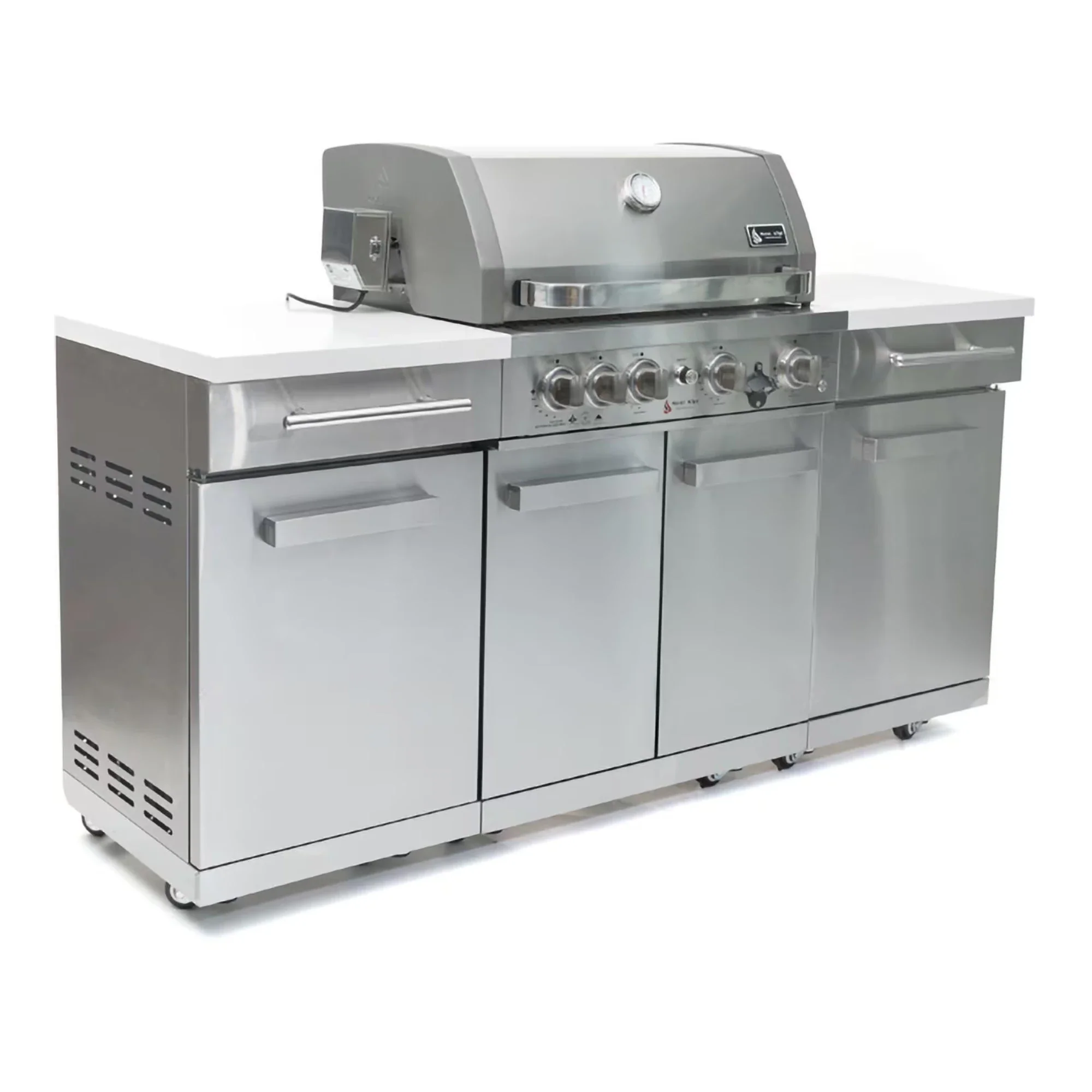 Mont Alpi MA-957RS 6 Ft Propane Outdoor Kitchen Island in Stainless Steel - Image 4