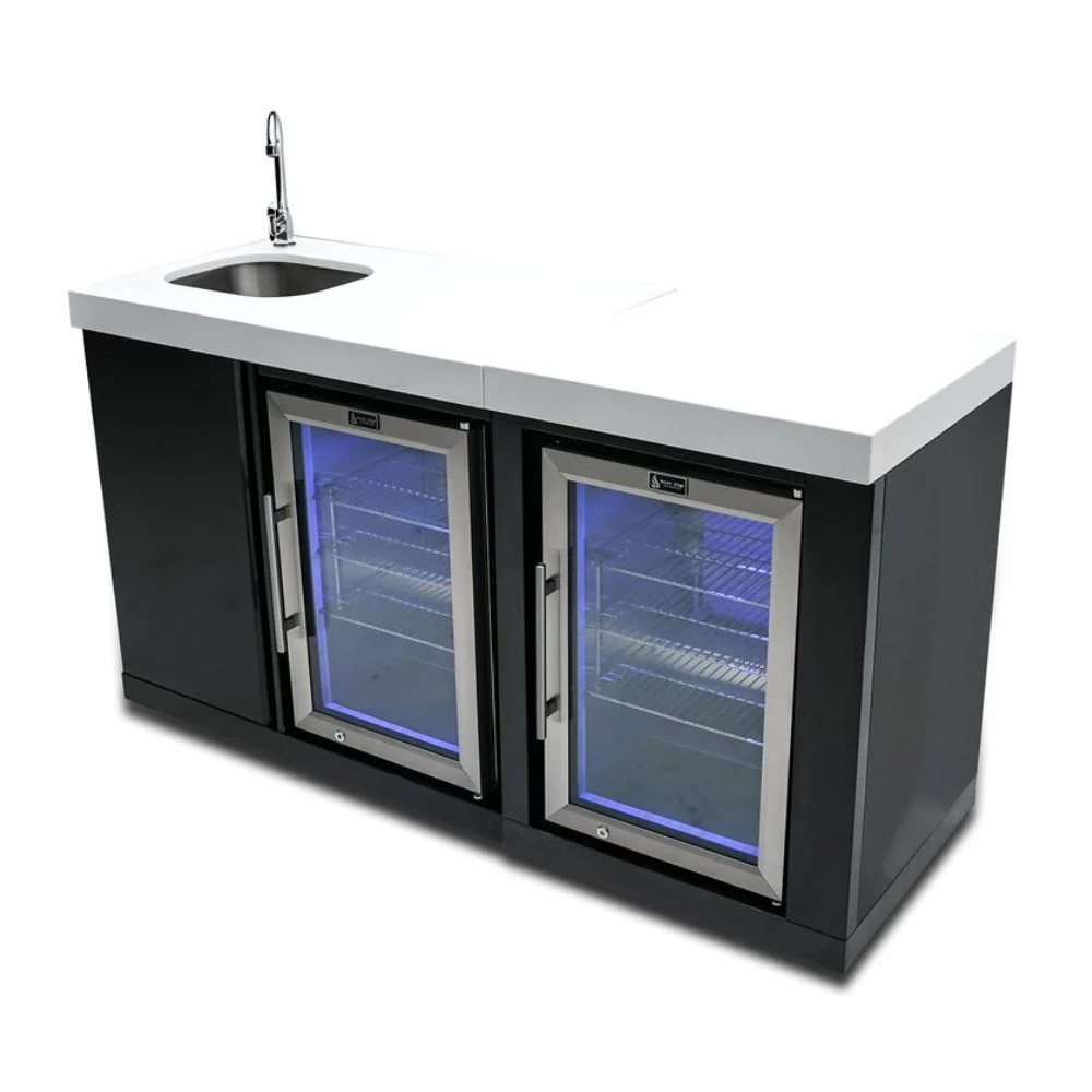 Mont Alpi MA-BEVBSSFC Black Stainless Steel Module with Beverage Center & Fridge Cabinet - Image 3