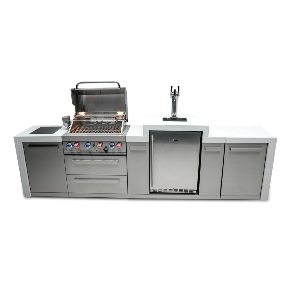 Mont Alpi MAi400-DKEG Propane 4-Burner Deluxe Island with Kegerator - Image 2