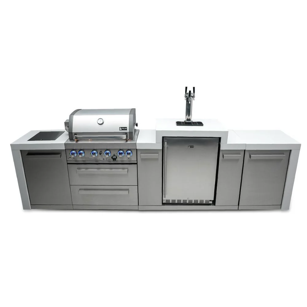 Mont Alpi MAi400-DKEG Propane 4-Burner Deluxe Island with Kegerator - Image 3