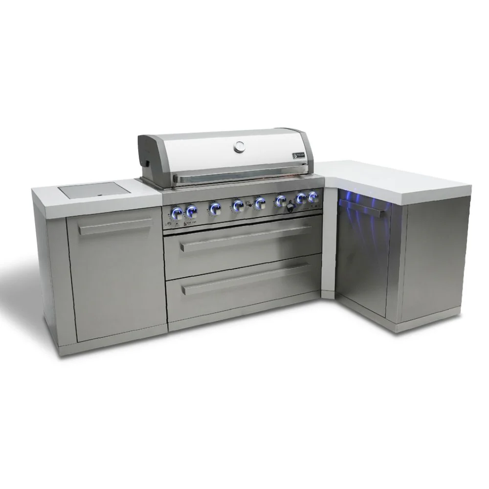 Mont Alpi MAi805-90 6-Burner Island with 90-Degree Corner