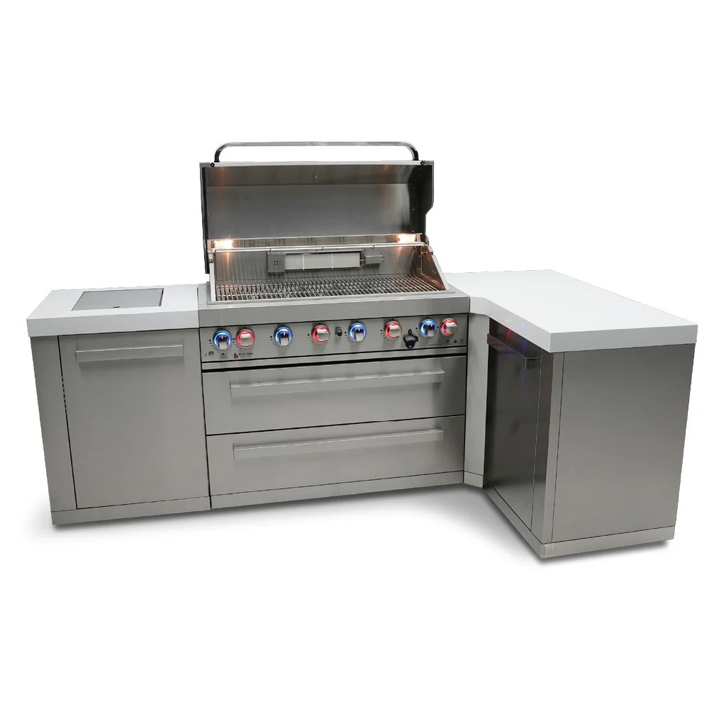 Mont Alpi MAi805-90 6-Burner Island with 90-Degree Corner - Image 2