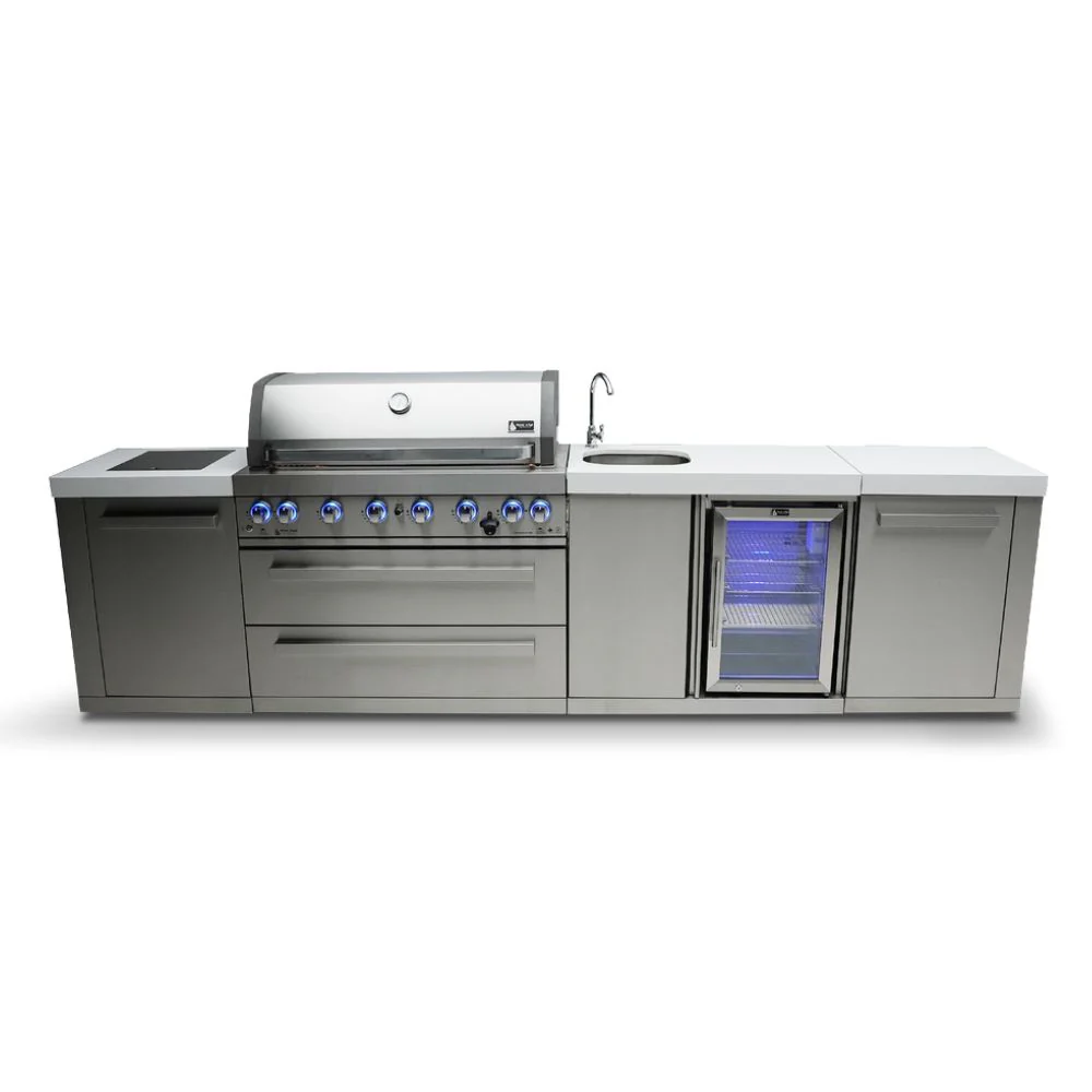 Mont Alpi MAi805-BEV Propane 6-Burner Island with Beverage Center - Image 3