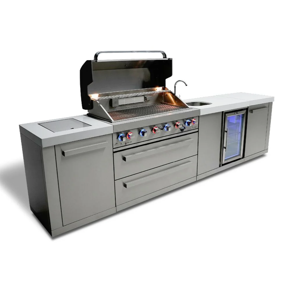 Mont Alpi MAi805-BEV Propane 6-Burner Island with Beverage Center - Image 4