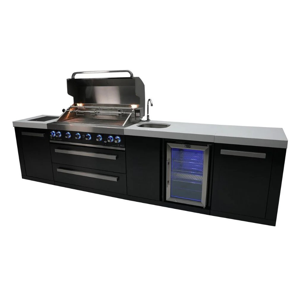 Mont Alpi MAi805-BSSBEV Black, Propane 6-Burner Island with Beverage Center - Image 3