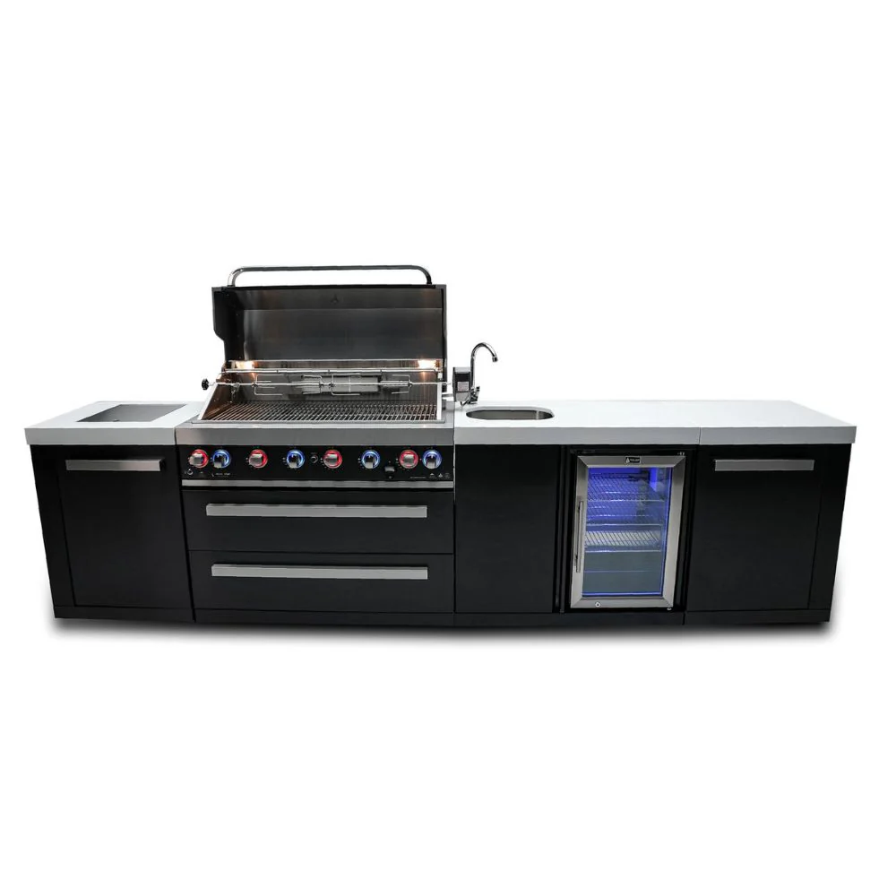 Mont Alpi MAi805-BSSBEV Black, Propane 6-Burner Island with Beverage Center - Image 4