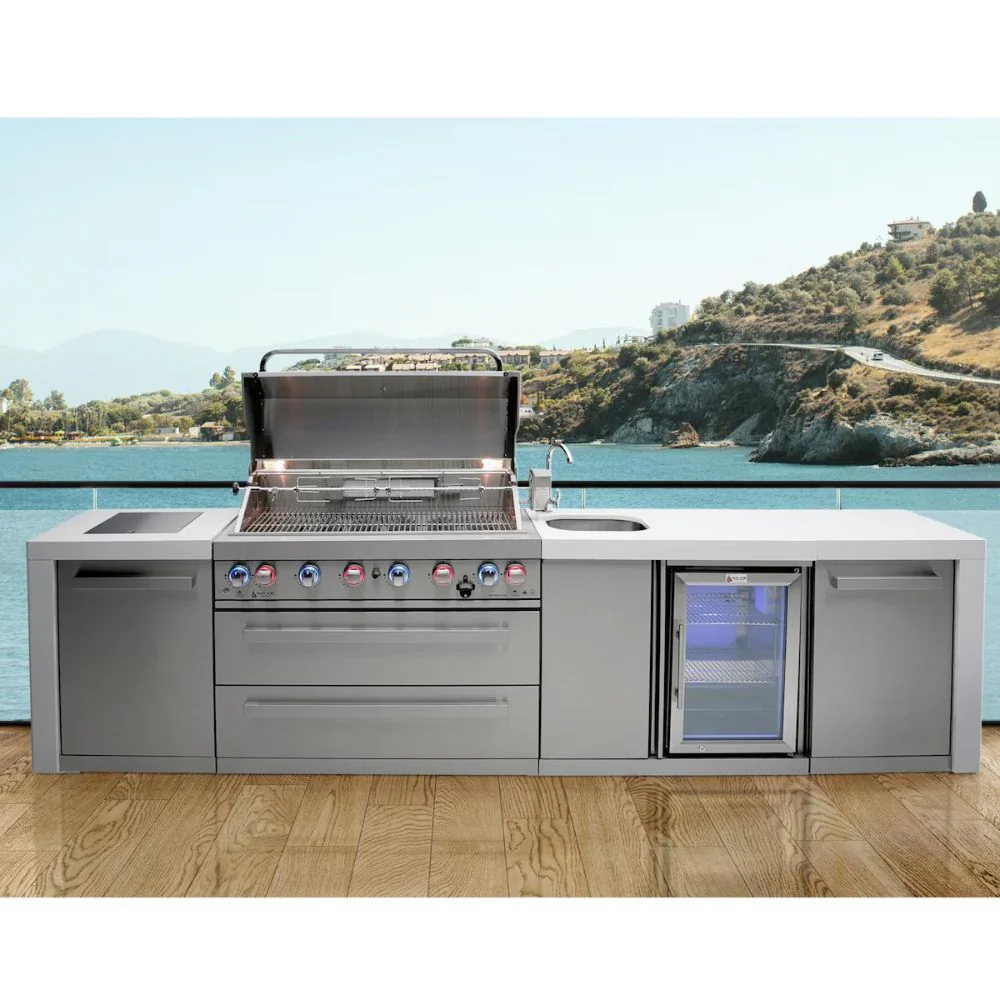 Mont Alpi MAi805-DBEV 6-Burner Deluxe Island with Beverage Center - Image 5