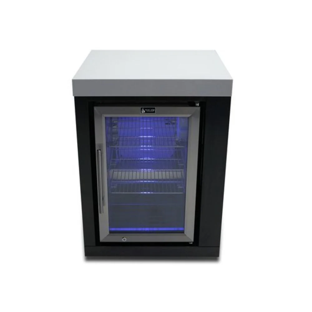 Mont Alpi MASFM-BSS Black Stainless Steel Fridge Cabinet Module