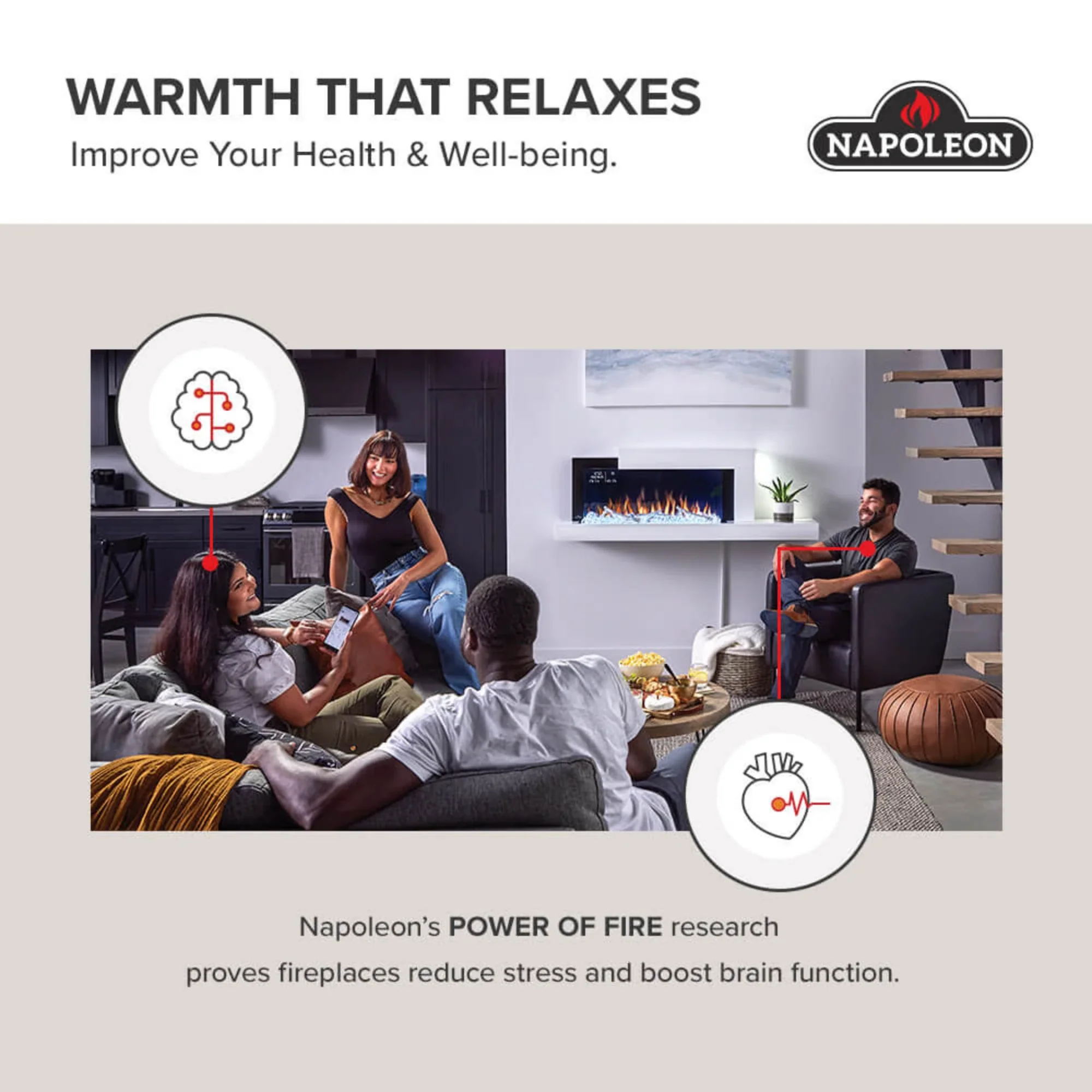 Napoleon Astound 62 FlexMount Electric Fireplace - Image 11