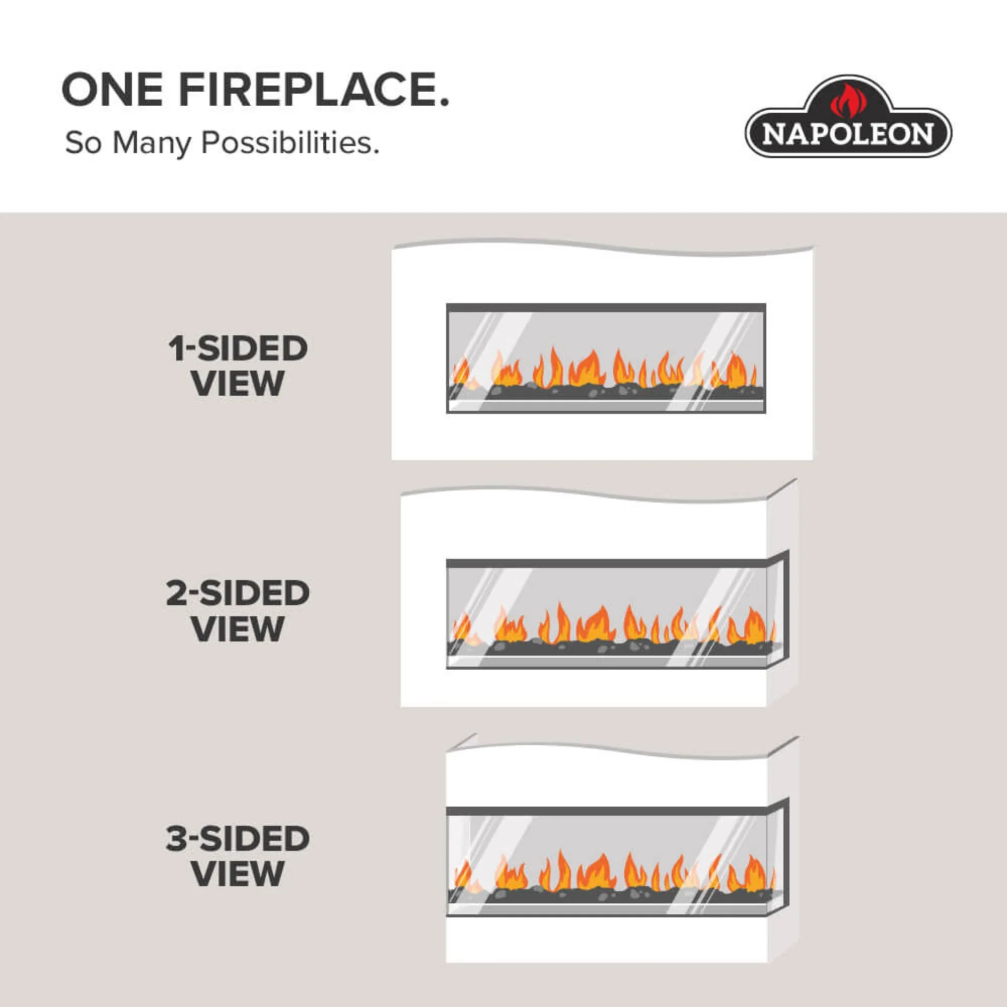 Napoleon Astound 62 FlexMount Electric Fireplace - Image 5