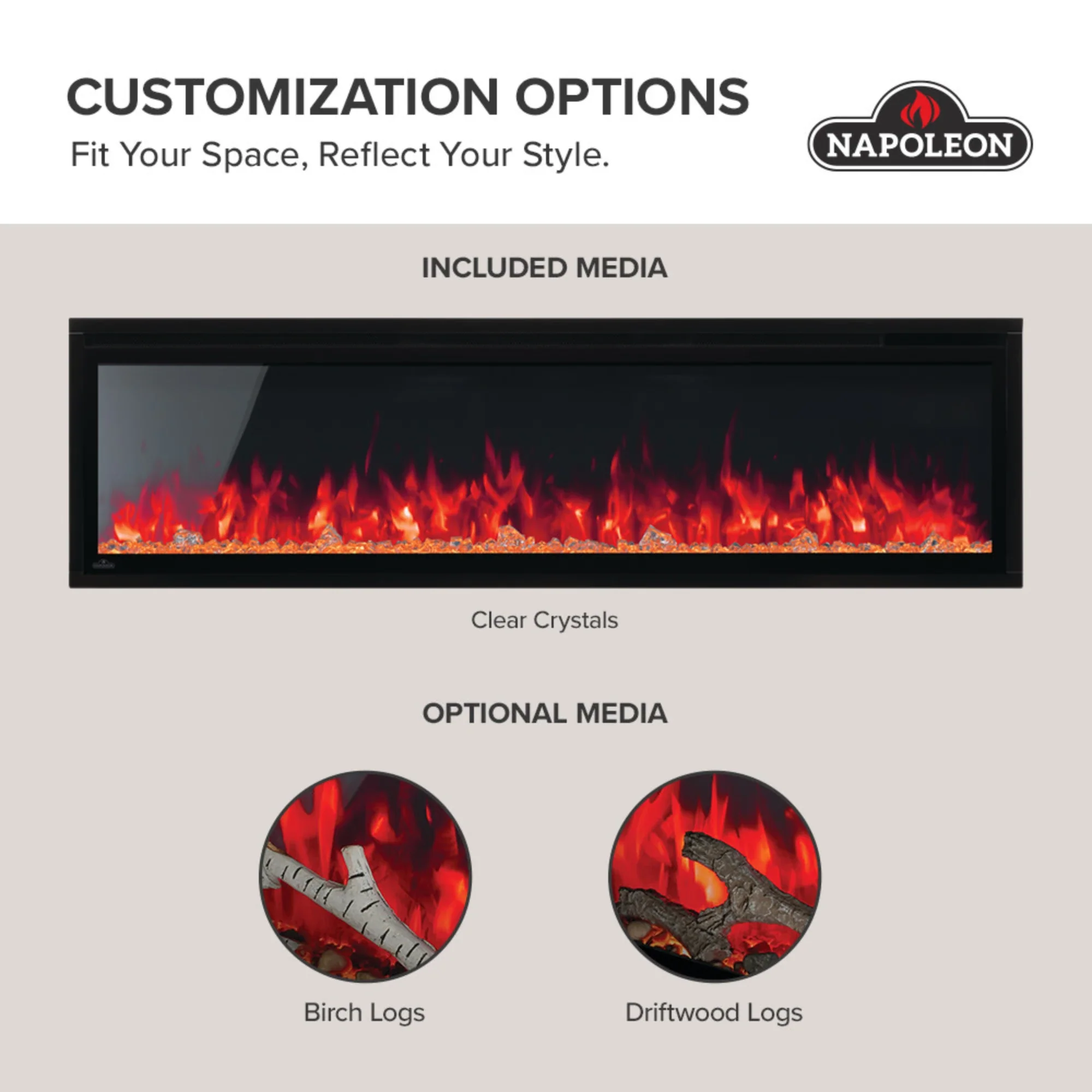 Napoleon Entice™ 50 Wall-Hanging Electric Fireplace - Image 12