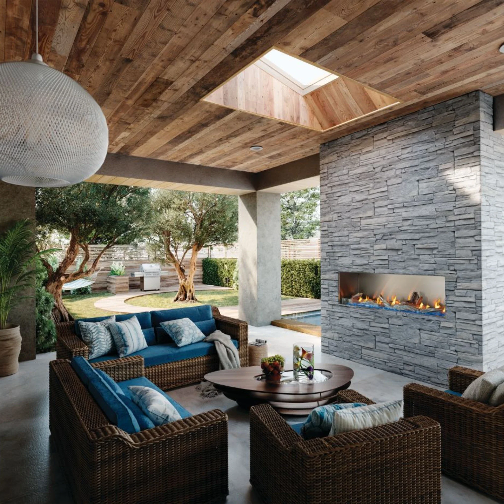 Napoleon Galaxy 74 Outdoor Gas Fireplace - Image 10