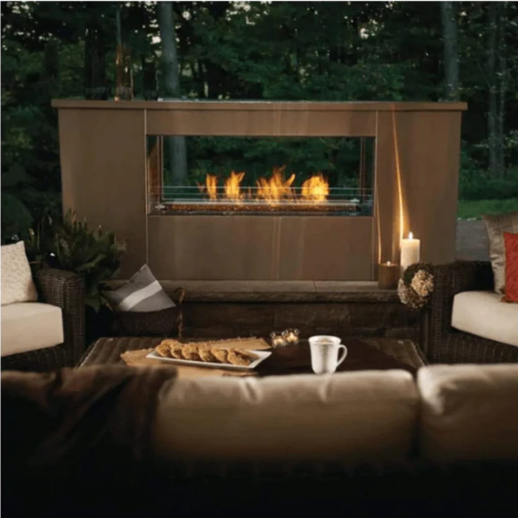 Napoleon Galaxy™ 48 See Through, Natural Gas & Electronic Ignition Outdoor Fireplace - Image 3