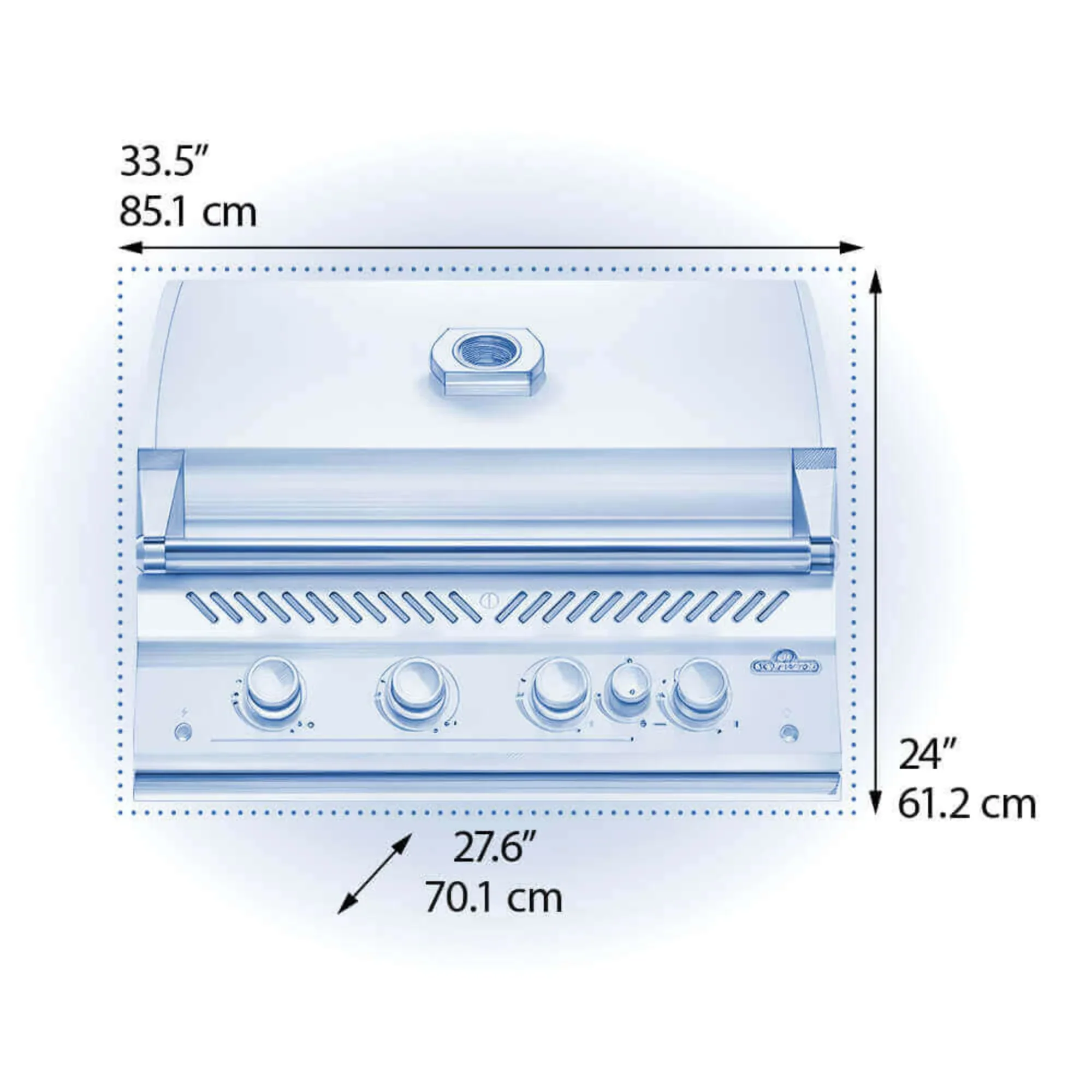 Napoleon Matte Black Built-in 700 Series 32-Inch RB Gas Grill w/ infrared Rear Burner - Image 3