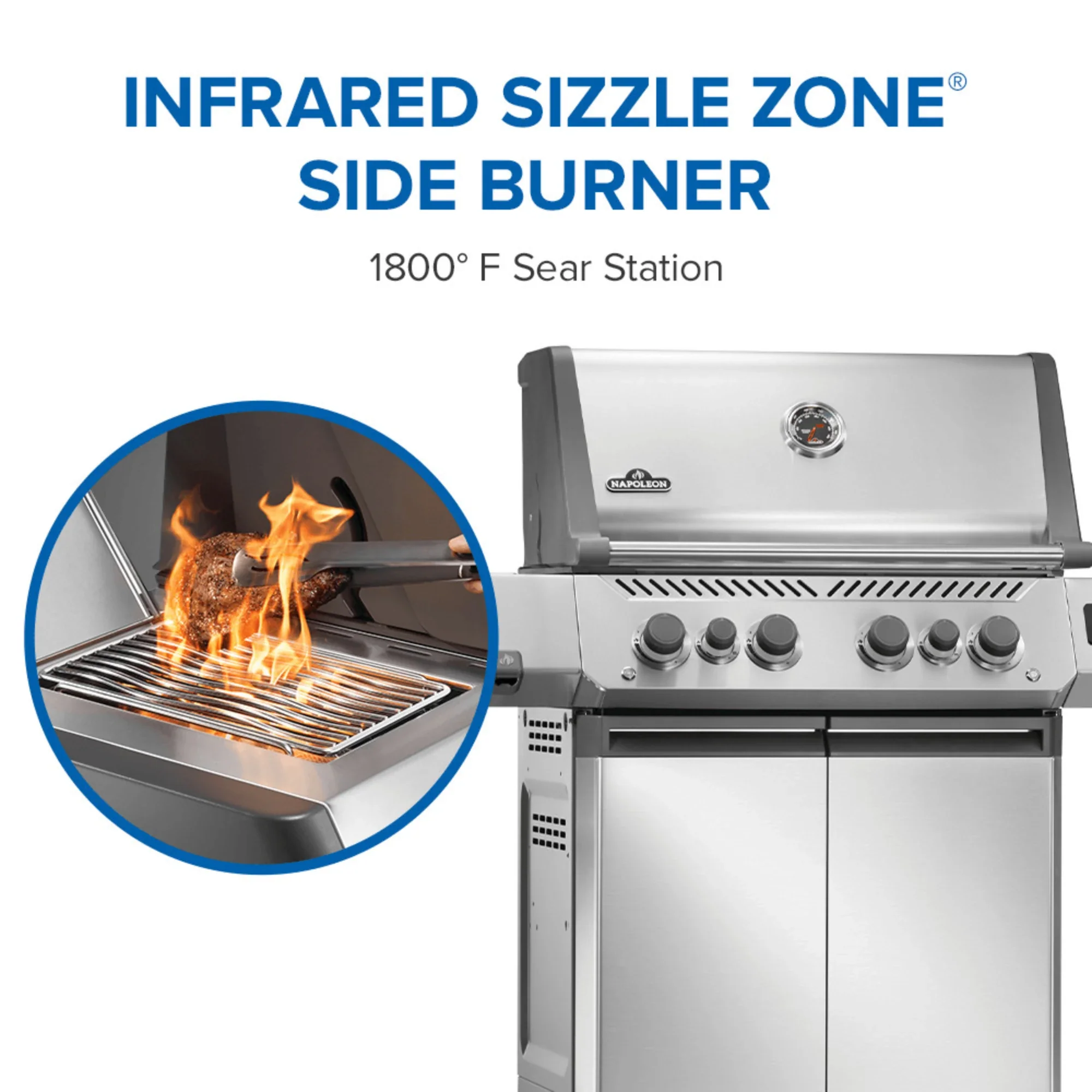 Napoleon New Prestige® 500 Connected RSIB Freestanding Gas Grill w/ Infrared Side and Rear Burner - Image 3