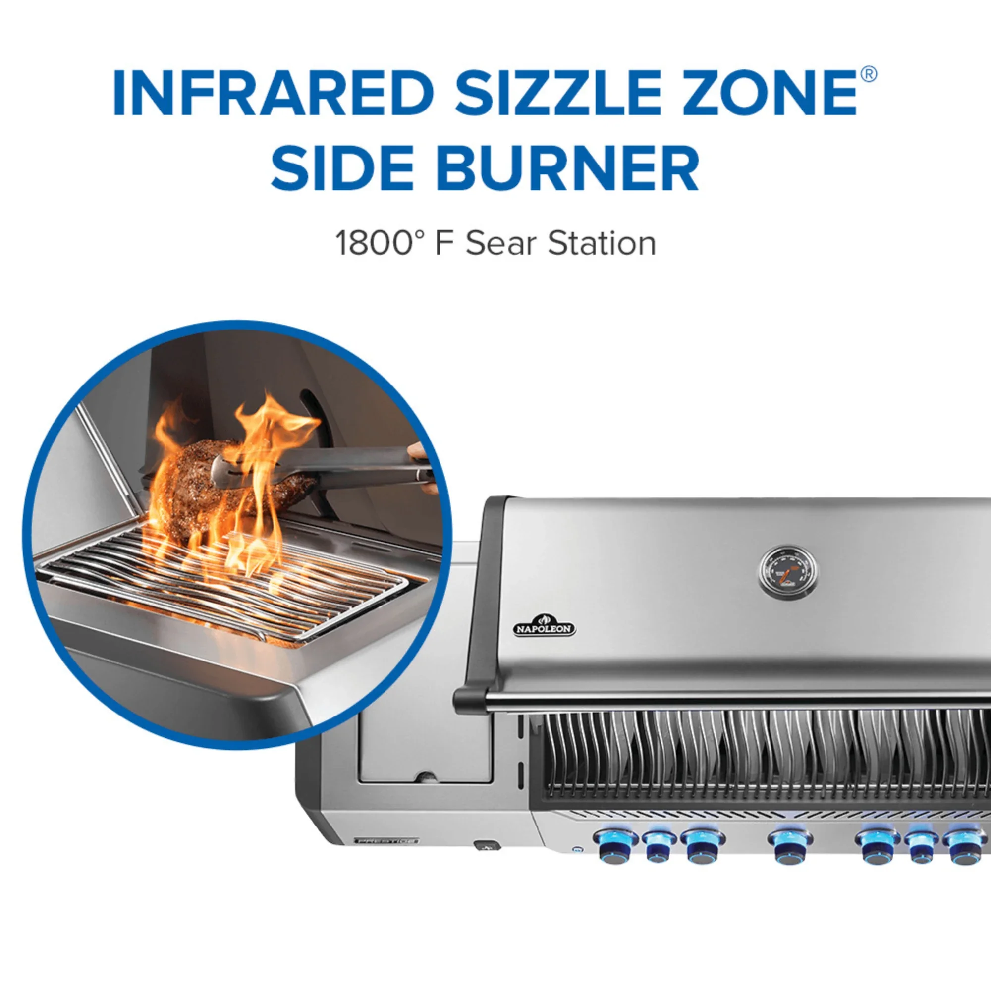 Napoleon New Prestige® 665 RSIB Freestanding Gas Grill w/ Infrared Side and Rear Burner - Image 3