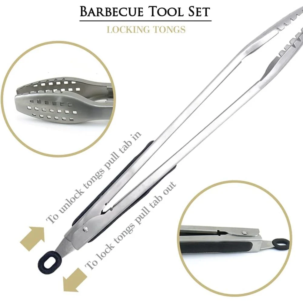 Humos Premium BBQ Tool Set 4 Pcs Stainless Steel - Image 5
