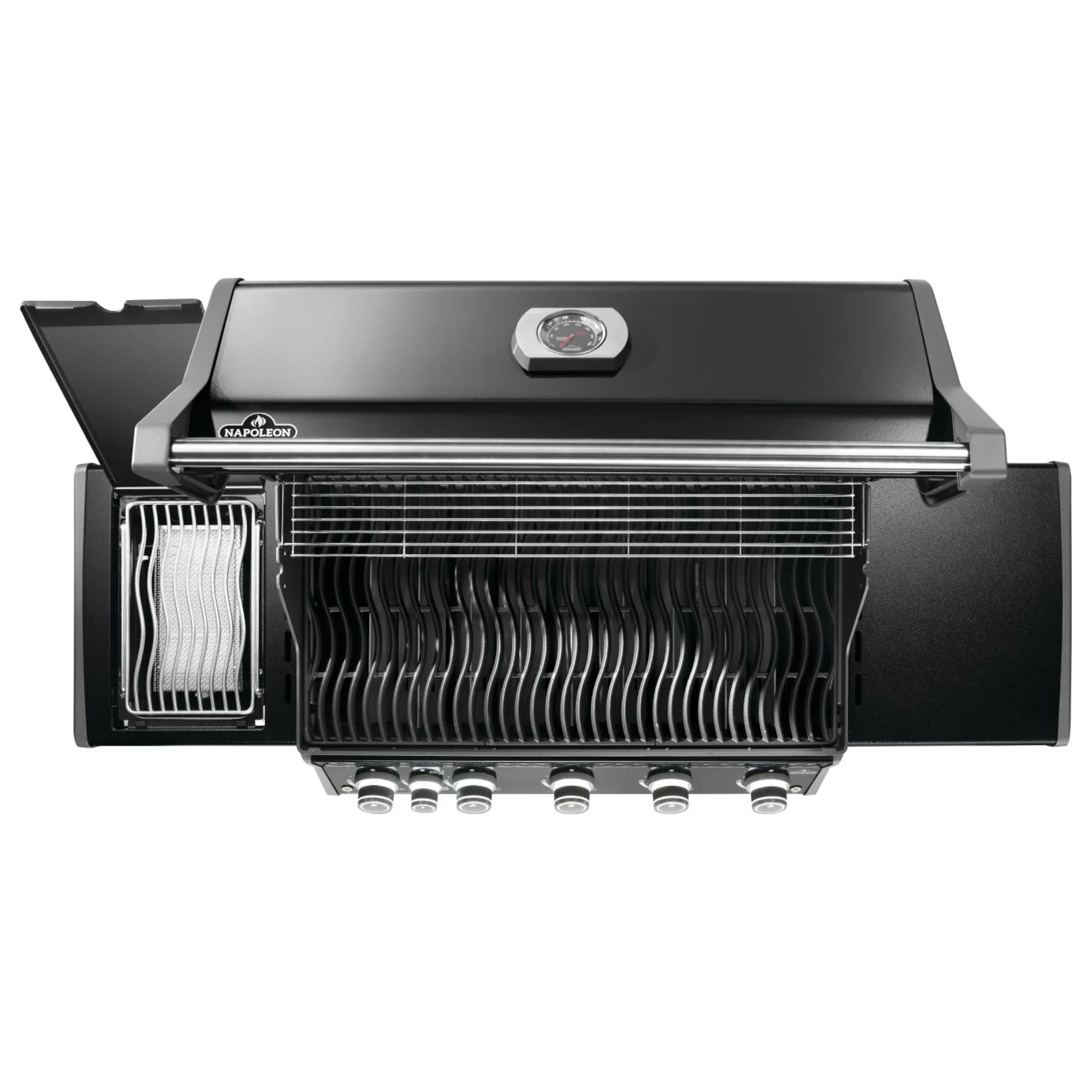 Napoleon Rogue PRO 625 SIB Black Freestanding Gas Grill w/ Infrared Side Burner - Image 4
