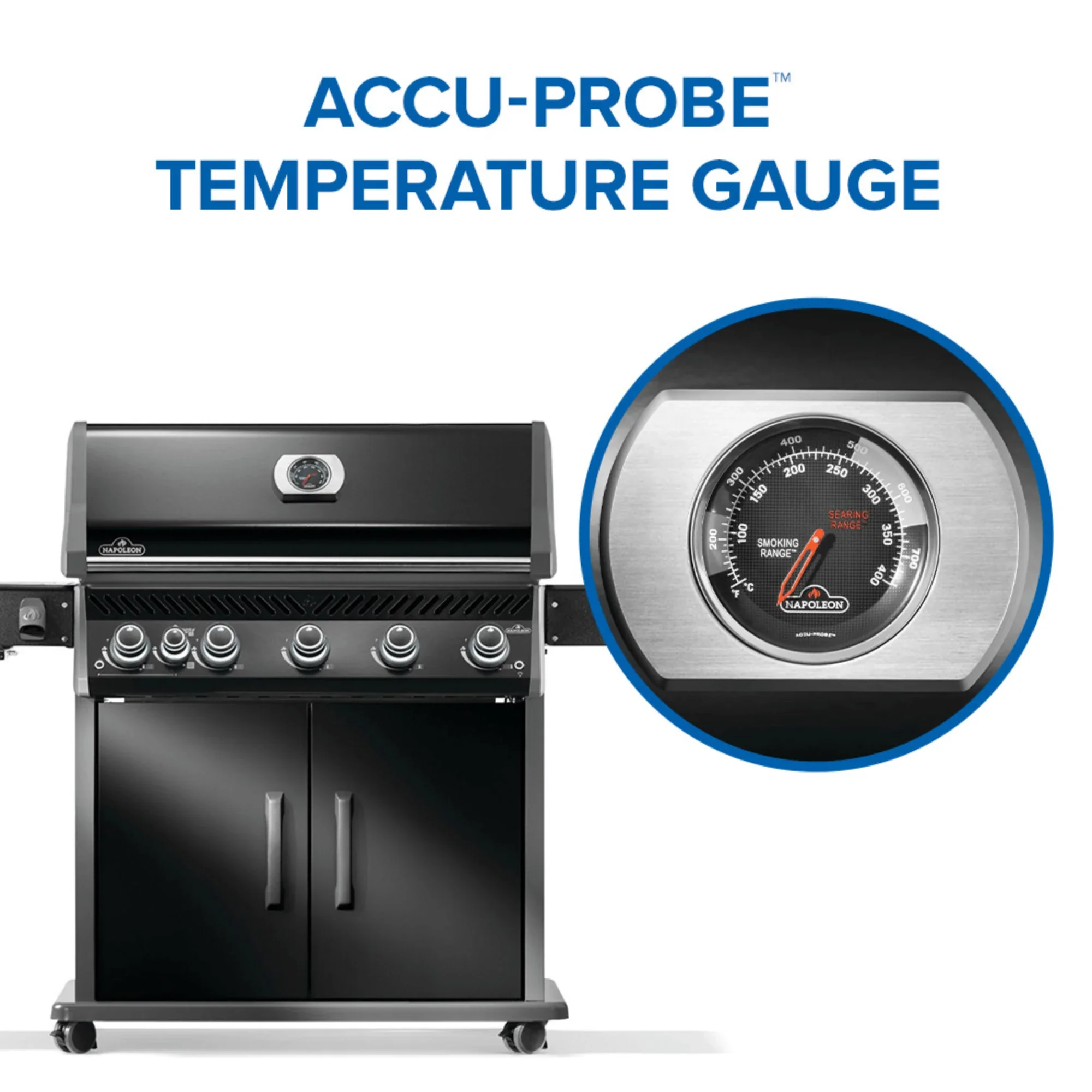 Napoleon Rogue PRO 625 SIB Black Freestanding Gas Grill w/ Infrared Side Burner - Image 9