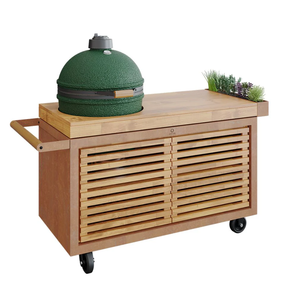 OFYR PRO Large Teak Wood Storage Insert w/ 2 Doors - Image 2