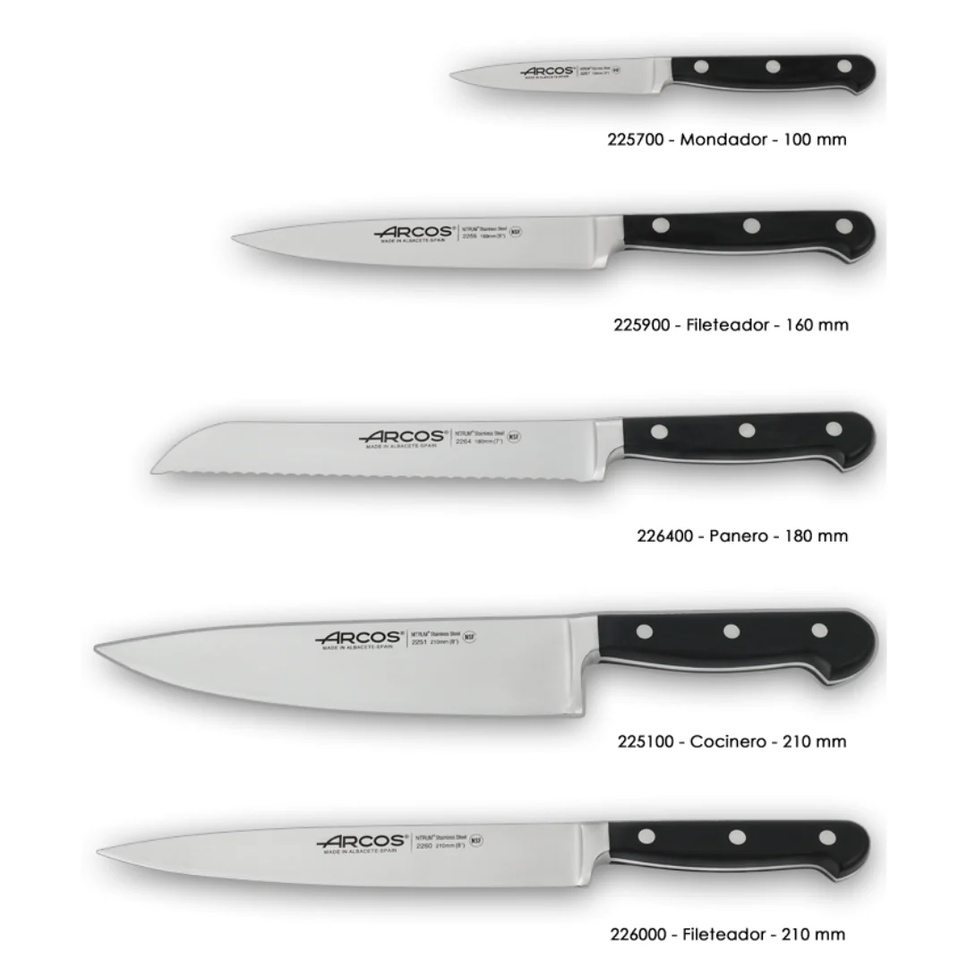 Arcos Opera Series 5pcs. Block Knife Set - Image 3
