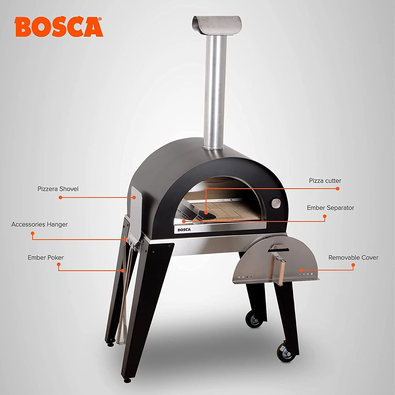 Bosca Nahuen 41 Inch Outdoor Wood Fired Pizza Oven - Image 2