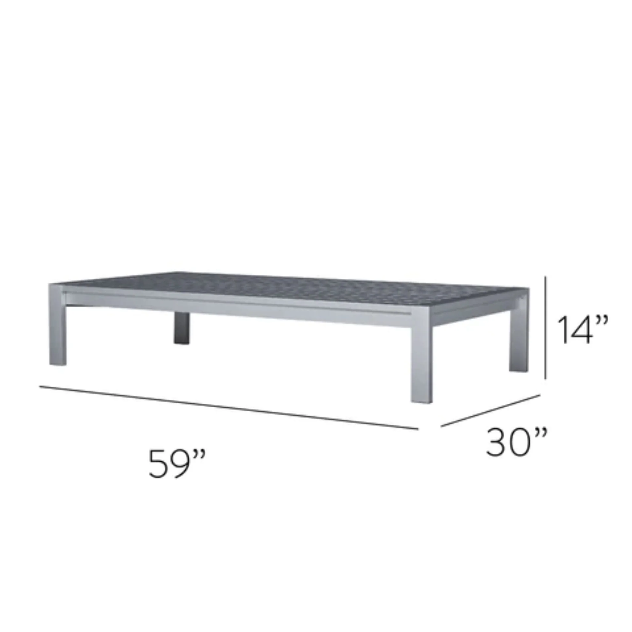 Pampa Living Iruya Coffee Table 59"x30"x14" Neo Nero Marquina Silk - Image 2