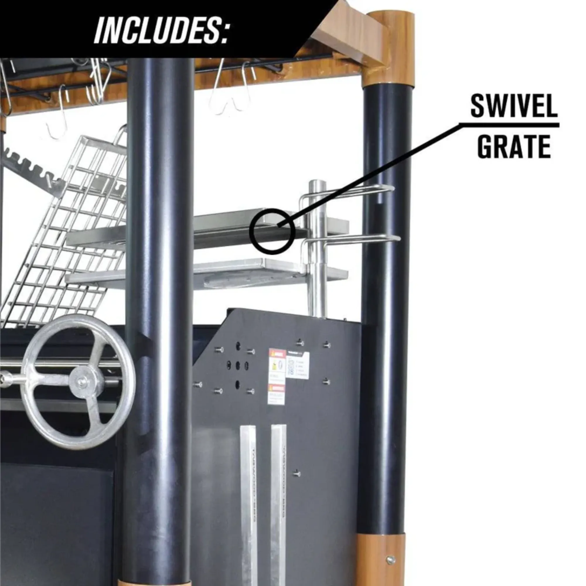 Tagwood BBQ02SI Premium Freestanding Santa Maria Argentine Grill - "The Beast" - Image 4