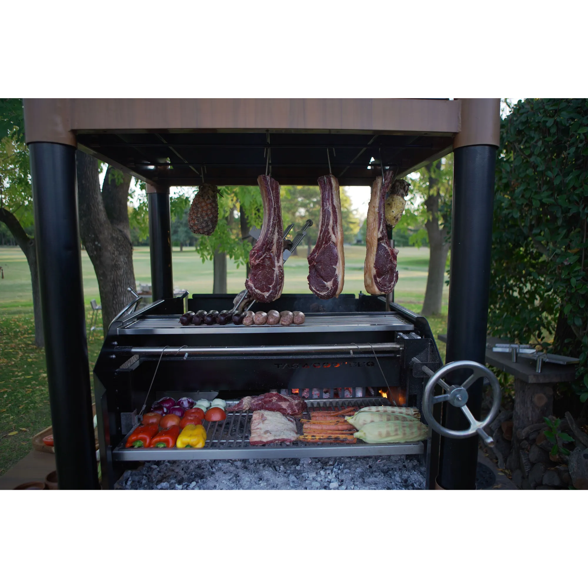 Tagwood BBQ02SI Premium Freestanding Santa Maria Argentine Grill - "The Beast" - Image 8