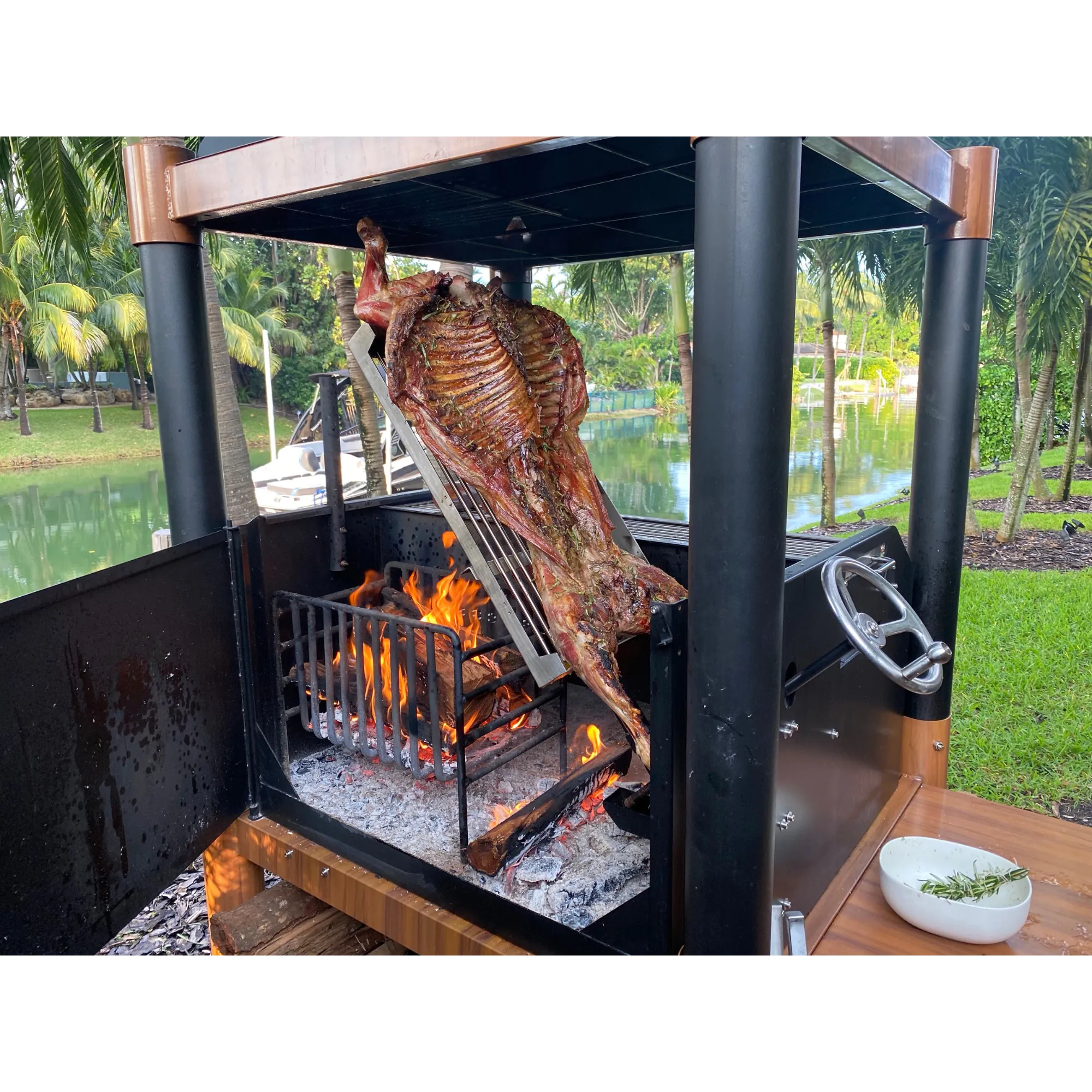 Tagwood BBQ02SI Premium Freestanding Santa Maria Argentine Grill - "The Beast" - Image 9