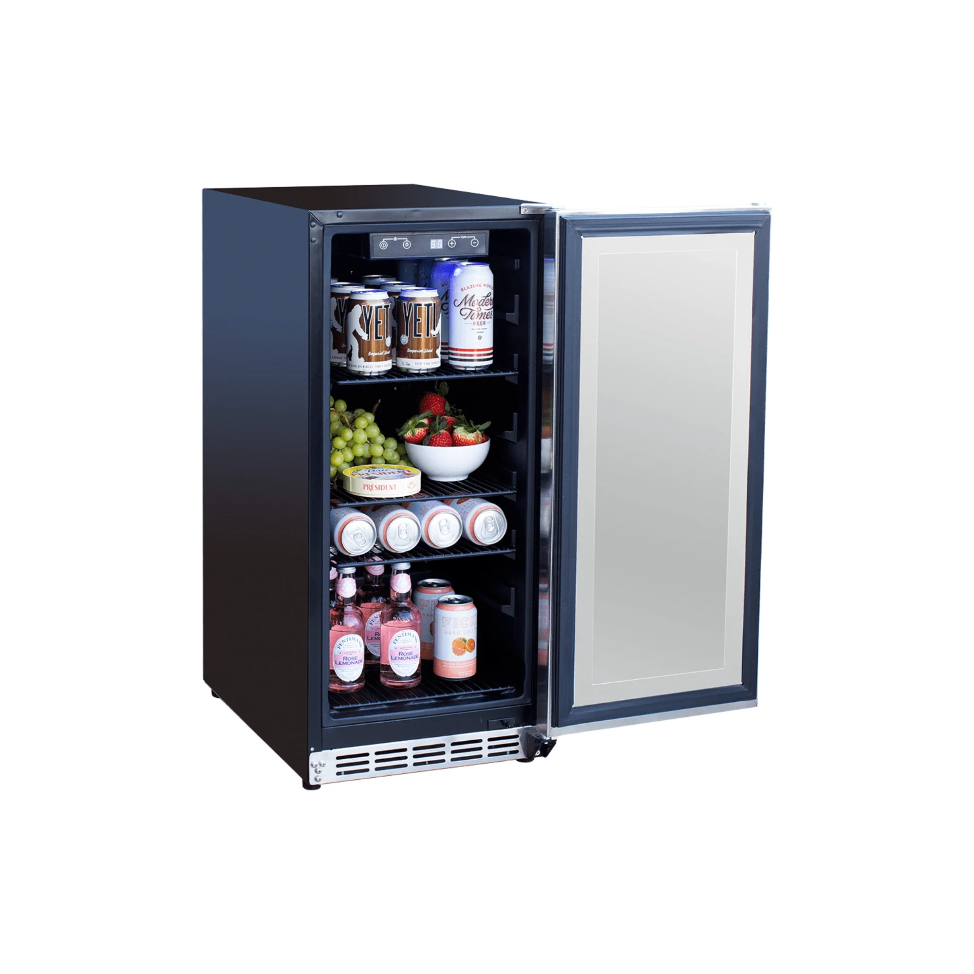 Summerset 15-Inch 3.2 Cu Outdoor Rated Refrigerator w/ Glass Door - Image 3