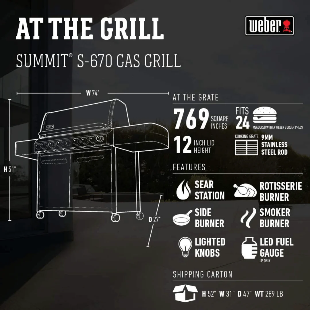 Weber Summit® S-670 Gas Grill (Liquid Propane) - Image 3