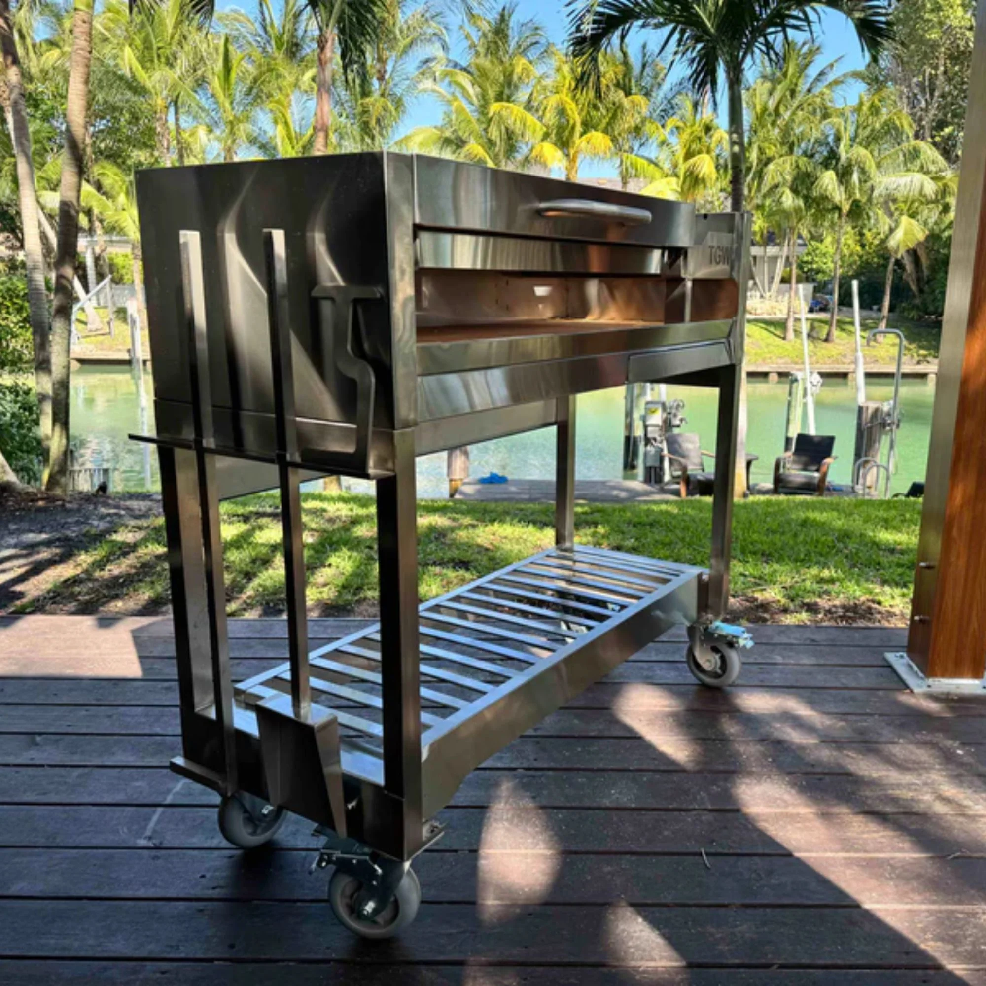Tagwood BBQ Argentine Gaucho Stainless Steel Freestanding Charcoal Grill - Image 3