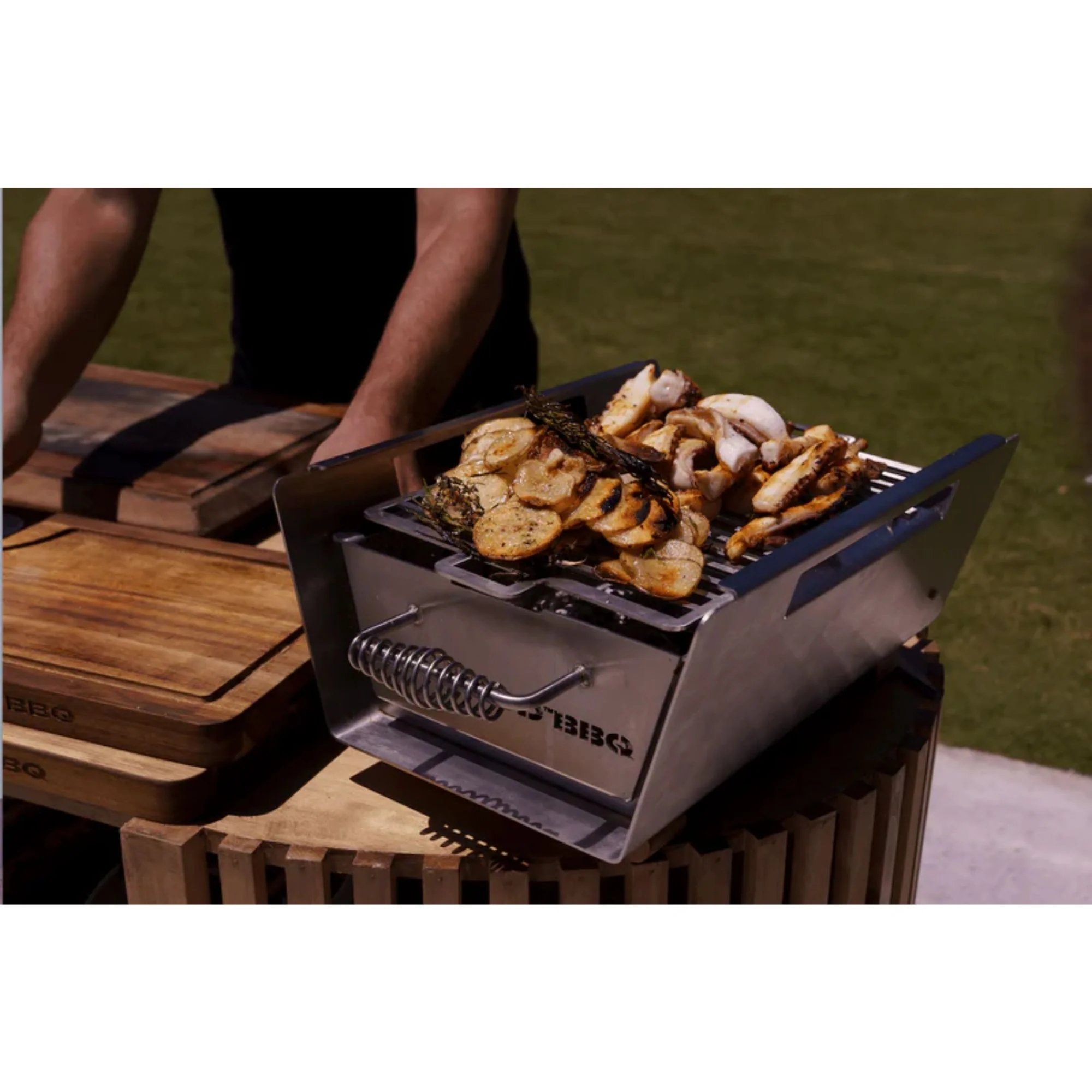 Tagwood BBQ07SS Stainless Steel Table Top Warming Brazier - Image 13