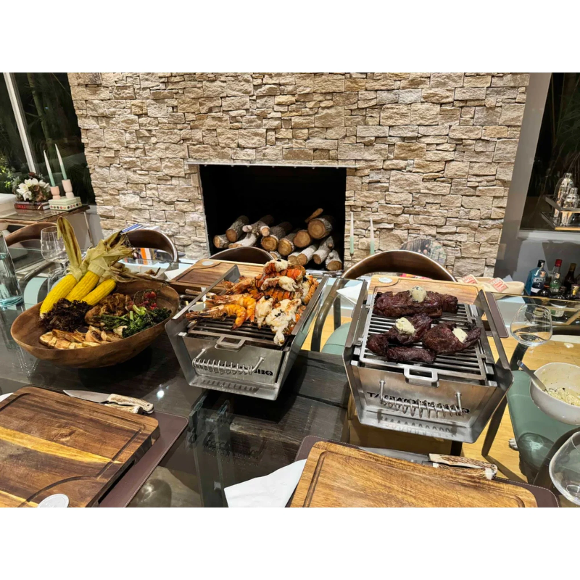 Tagwood BBQ07SS Stainless Steel Table Top Warming Brazier - Image 9
