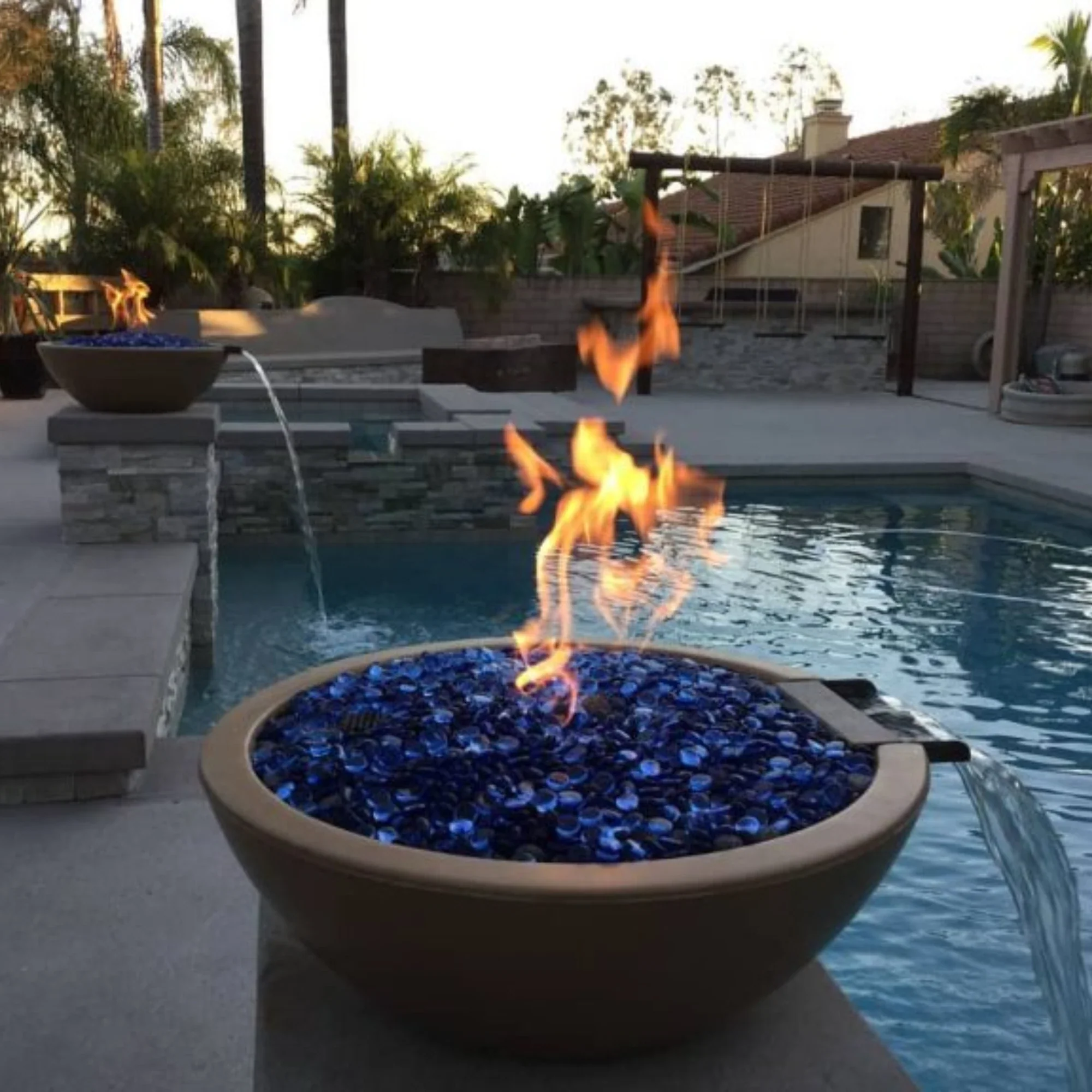 The Outdoor Plus Concrete Sedona Propane Gas Fire & Water Bowl - Image 11