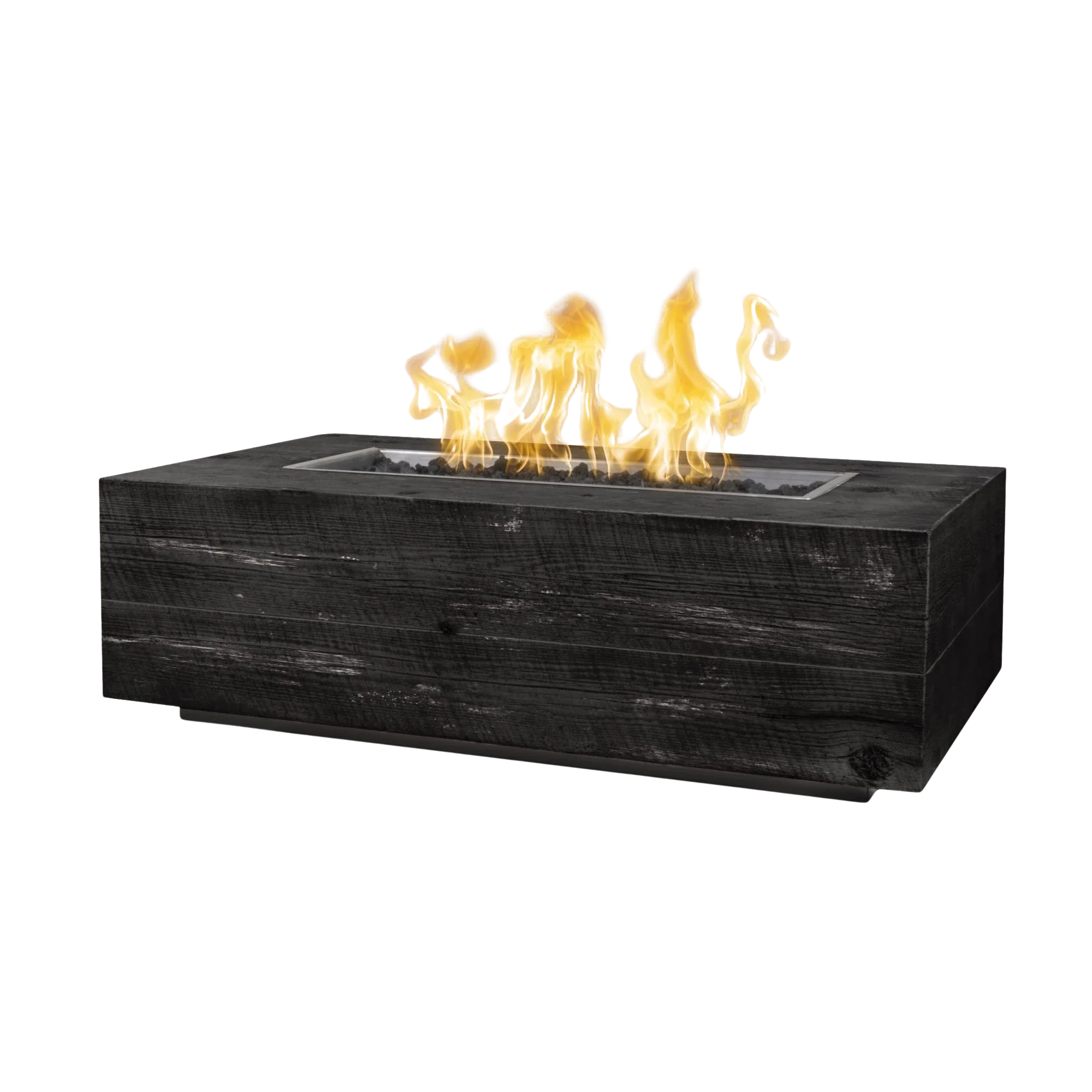 The Outdoor Plus Coronado Woodgrain Propane Gas Fire Pit