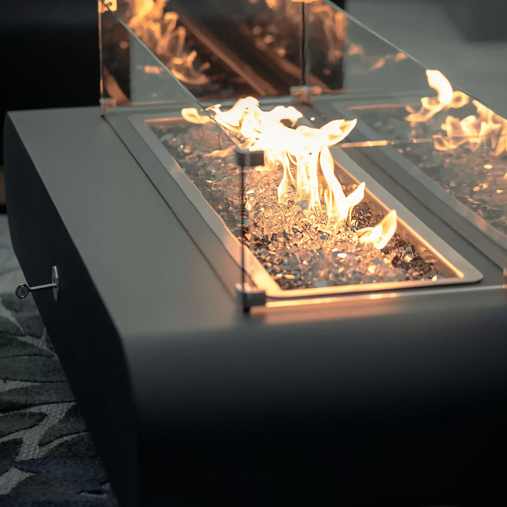 The Outdoor Plus La Jolla Powder Coated Natural Gas Fire Pit - Image 5