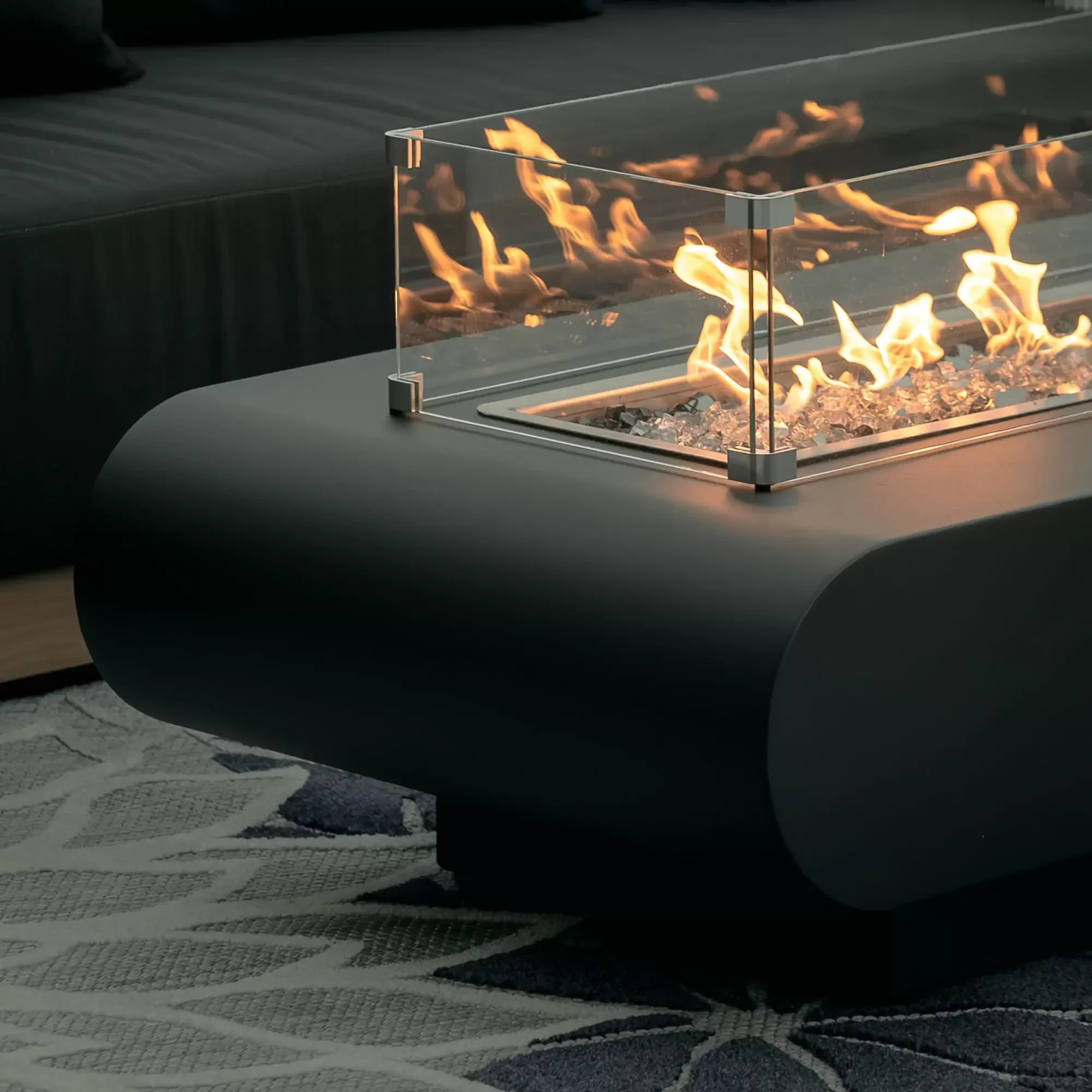The Outdoor Plus La Jolla Powder Coated Natural Gas Fire Pit - Image 7