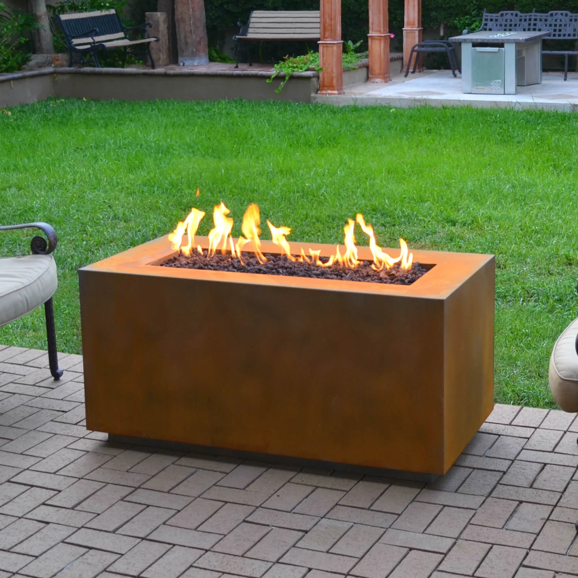 The Outdoor Plus Pismo Propane Gas Metal Collection Fire Pits - Image 2