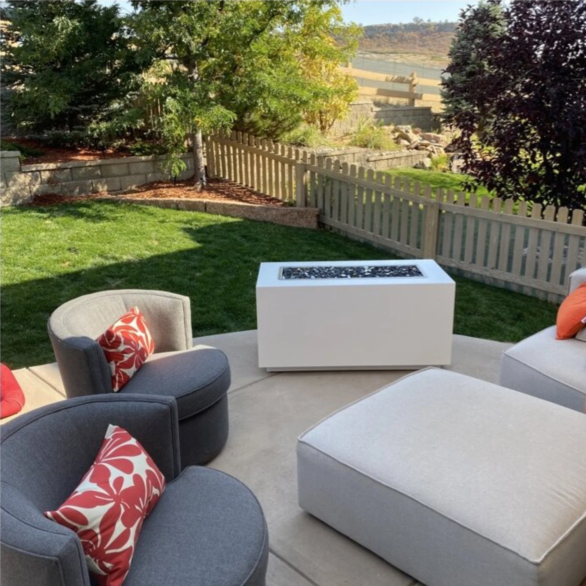 The Outdoor Plus Pismo Powder Coated Propane Gas Fire Pit - Image 6
