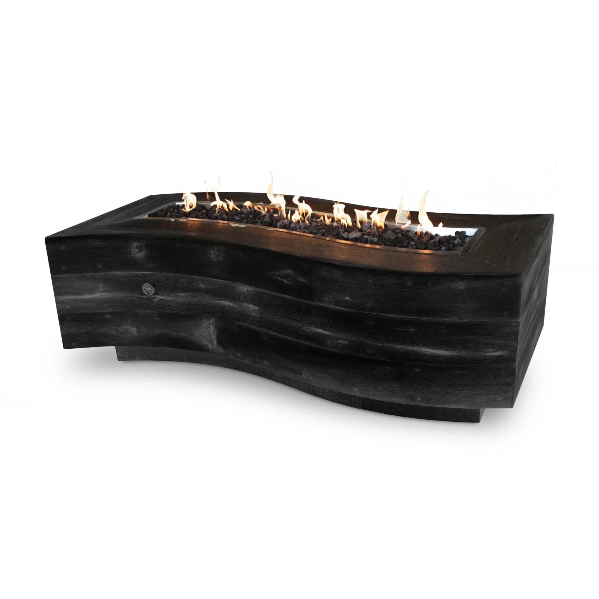 The Outdoor Plus Woodgrain Big Sur Propane Gas Fire Pit