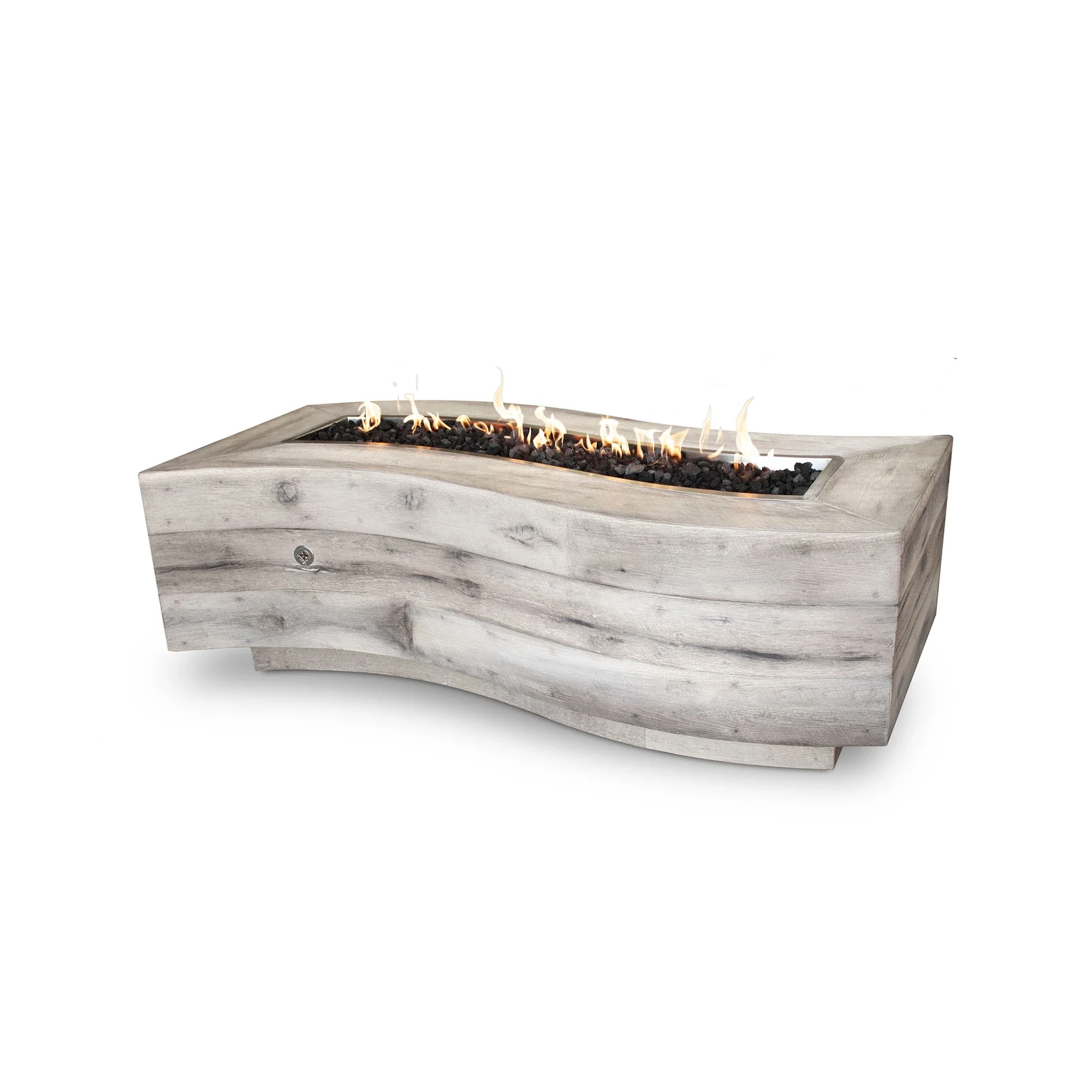 The Outdoor Plus Woodgrain Big Sur Propane Gas Fire Pit - Image 2