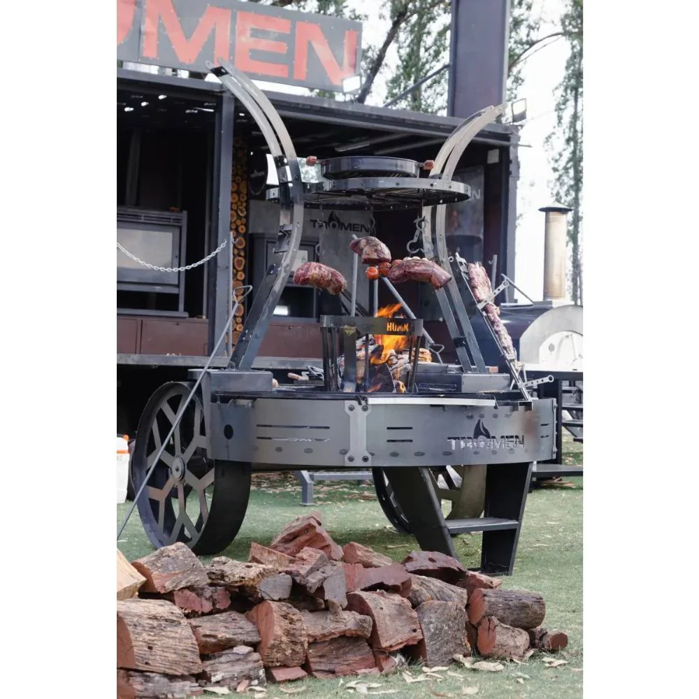 Tromen Hummer Firepit Open Fire Argentine Mega Grill with Oven - Image 6