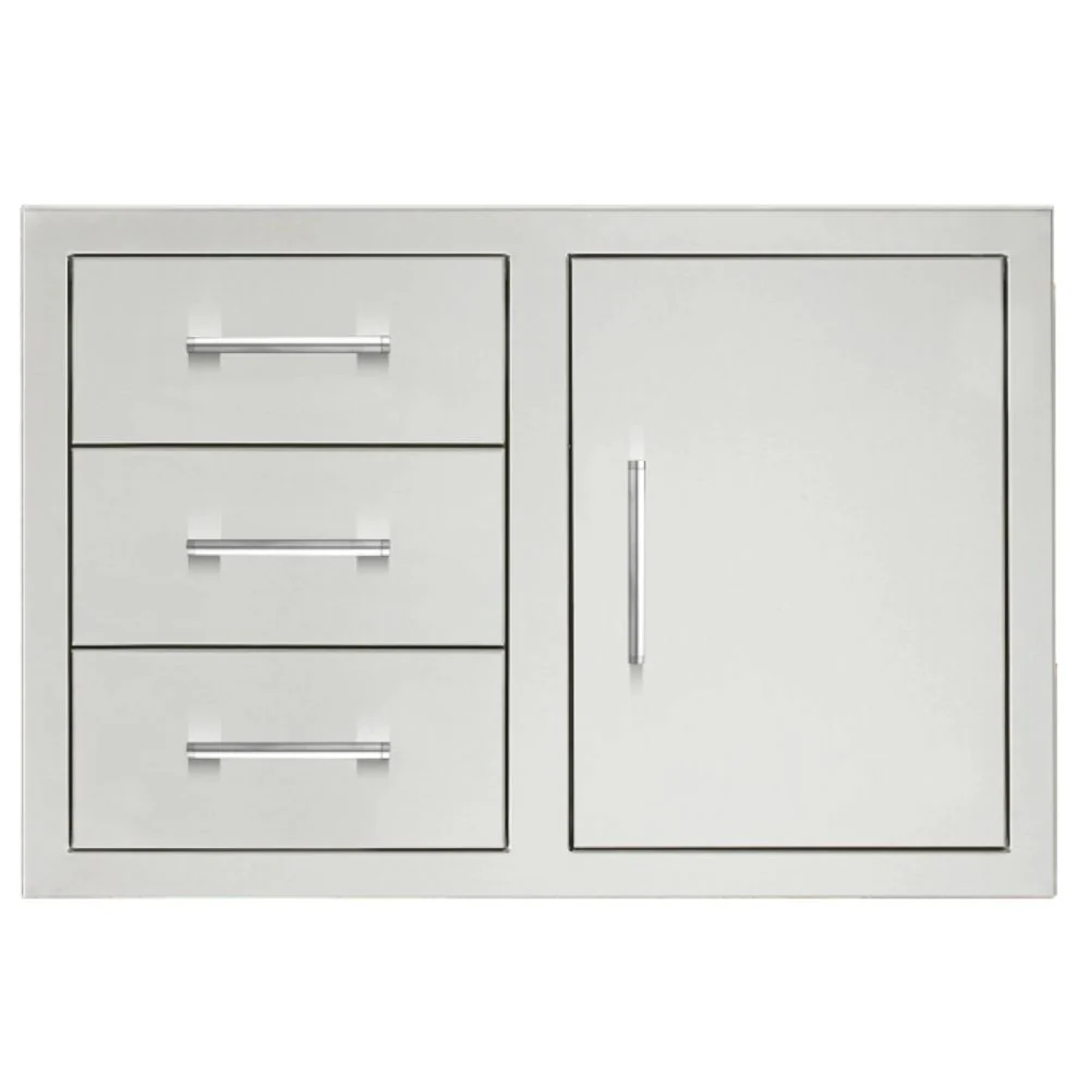 TrueFlame 33" 3-Drawer & Access Door Combo