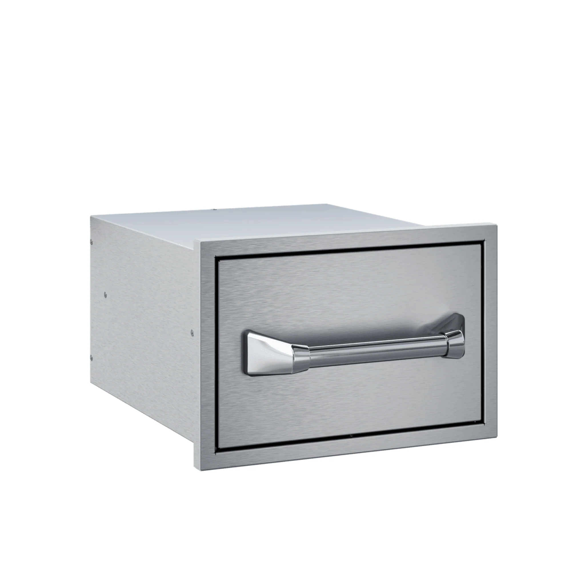 Twin Eagles 15-Inch Built-In Stainless Steel Paper Towel Drawer with Storage Tray - Image 3