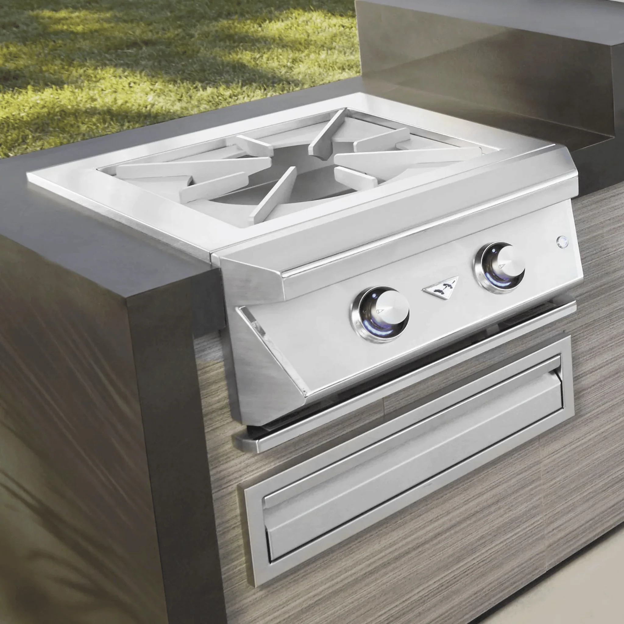 Twin Eagles Built-In Gas Power Burner with Reversible Heavy Duty Grate & Stainless Steel Lid - Image 3